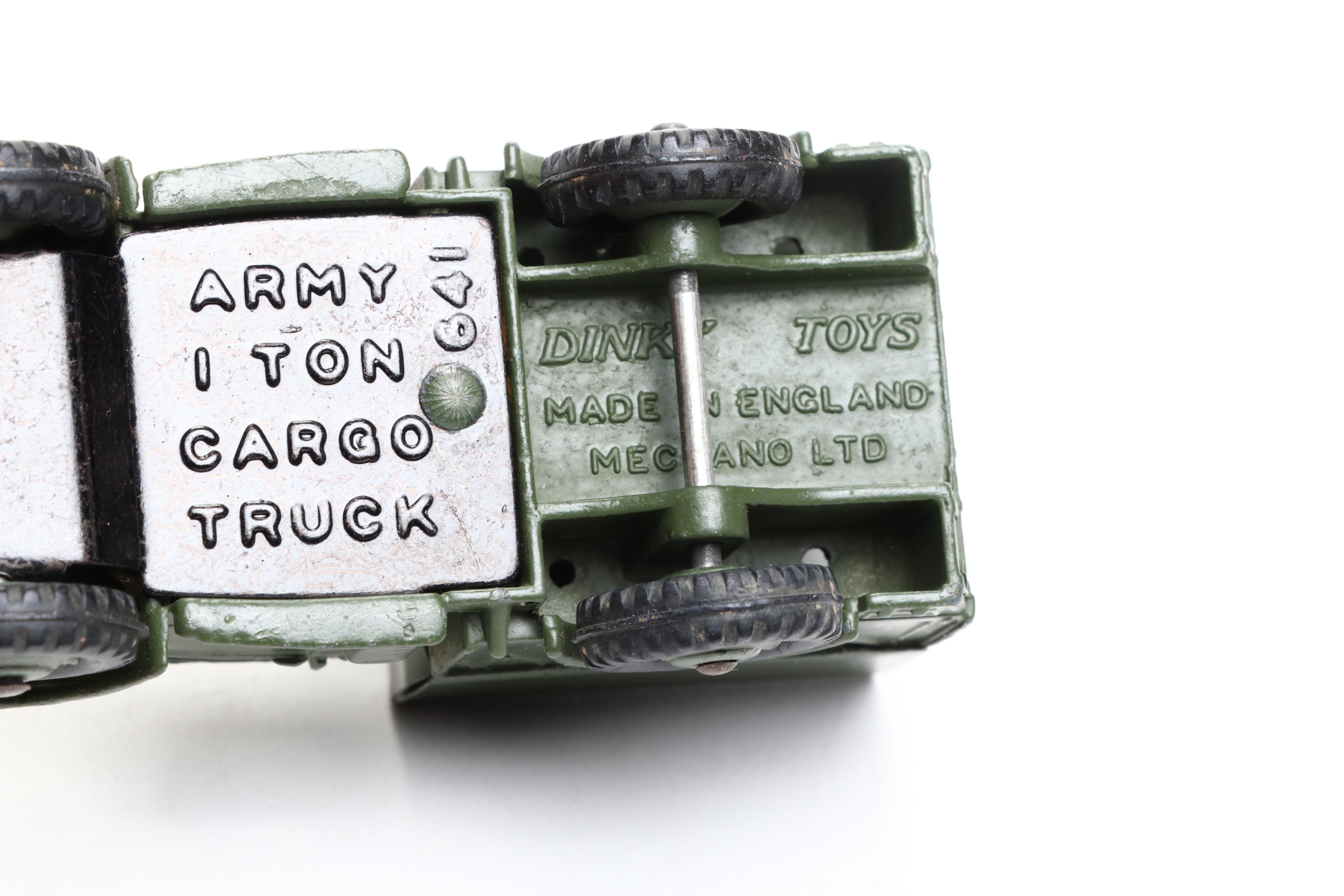 Dinky Toys "Medium Tractor Trailer," "Jeep" and More Army Trucks