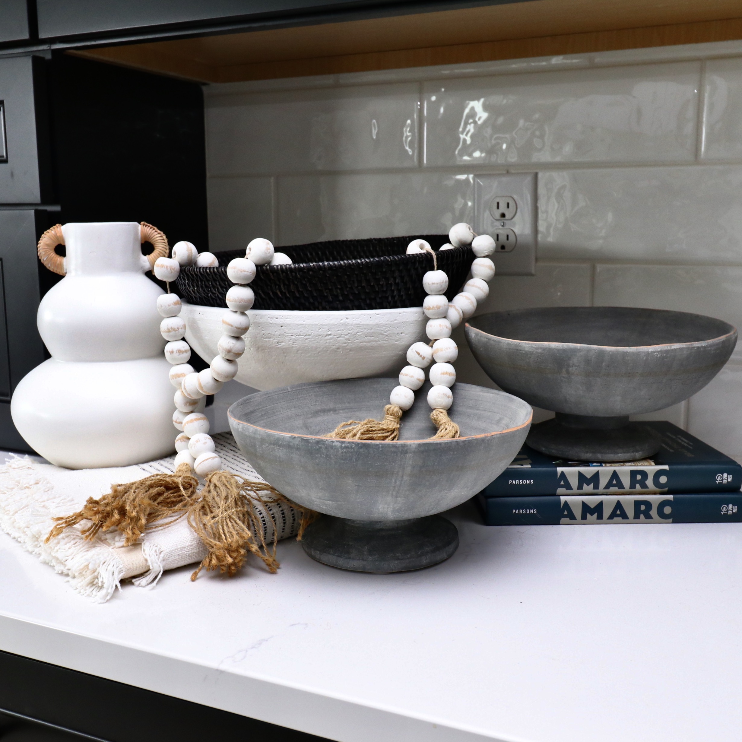 CB2 and West Elm Pedestal Bowls, Cynthia Rowley Table Runner and More