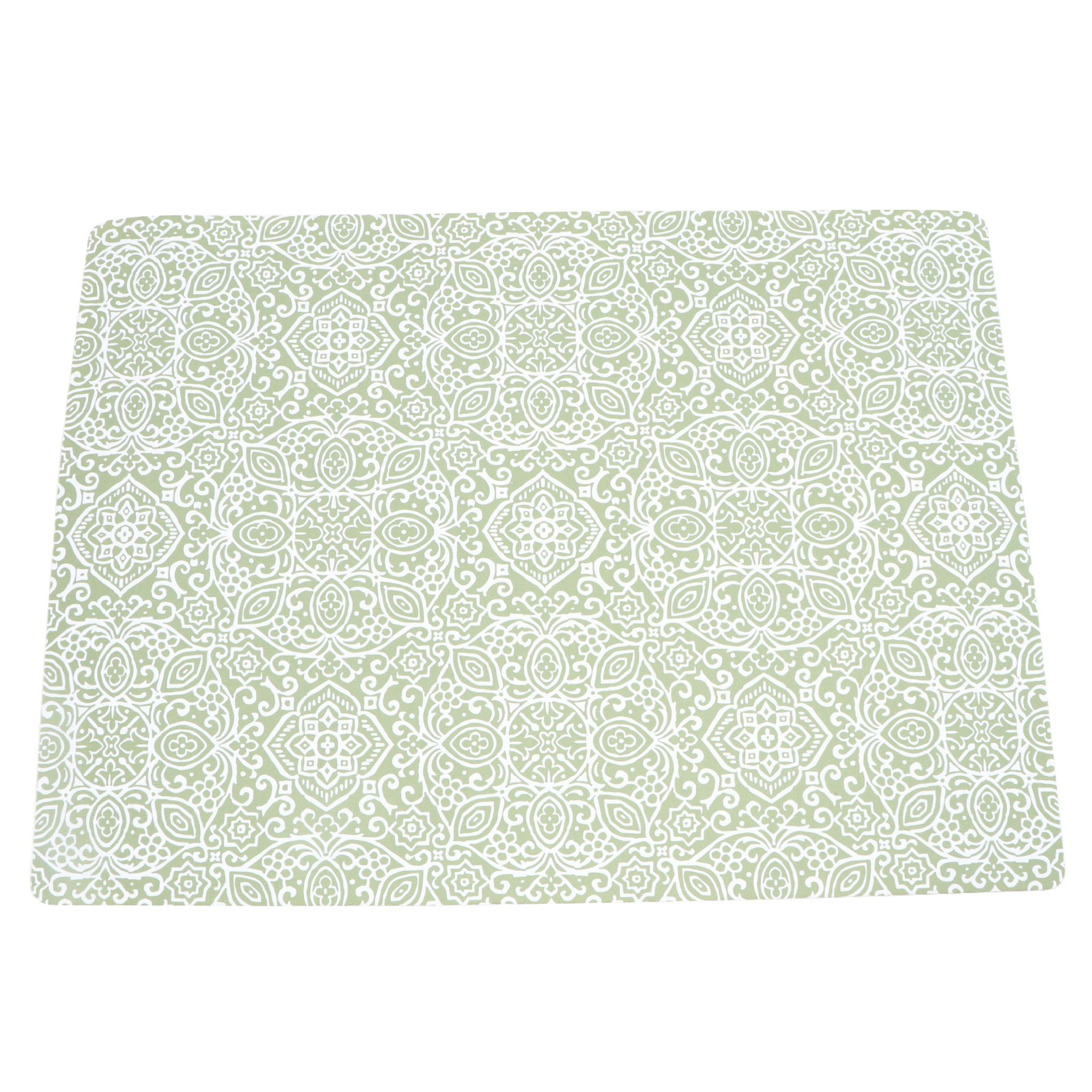 Hammacher Schlemmer Arabesque Sage Polyester Commercial Grade Desk Chair Mat