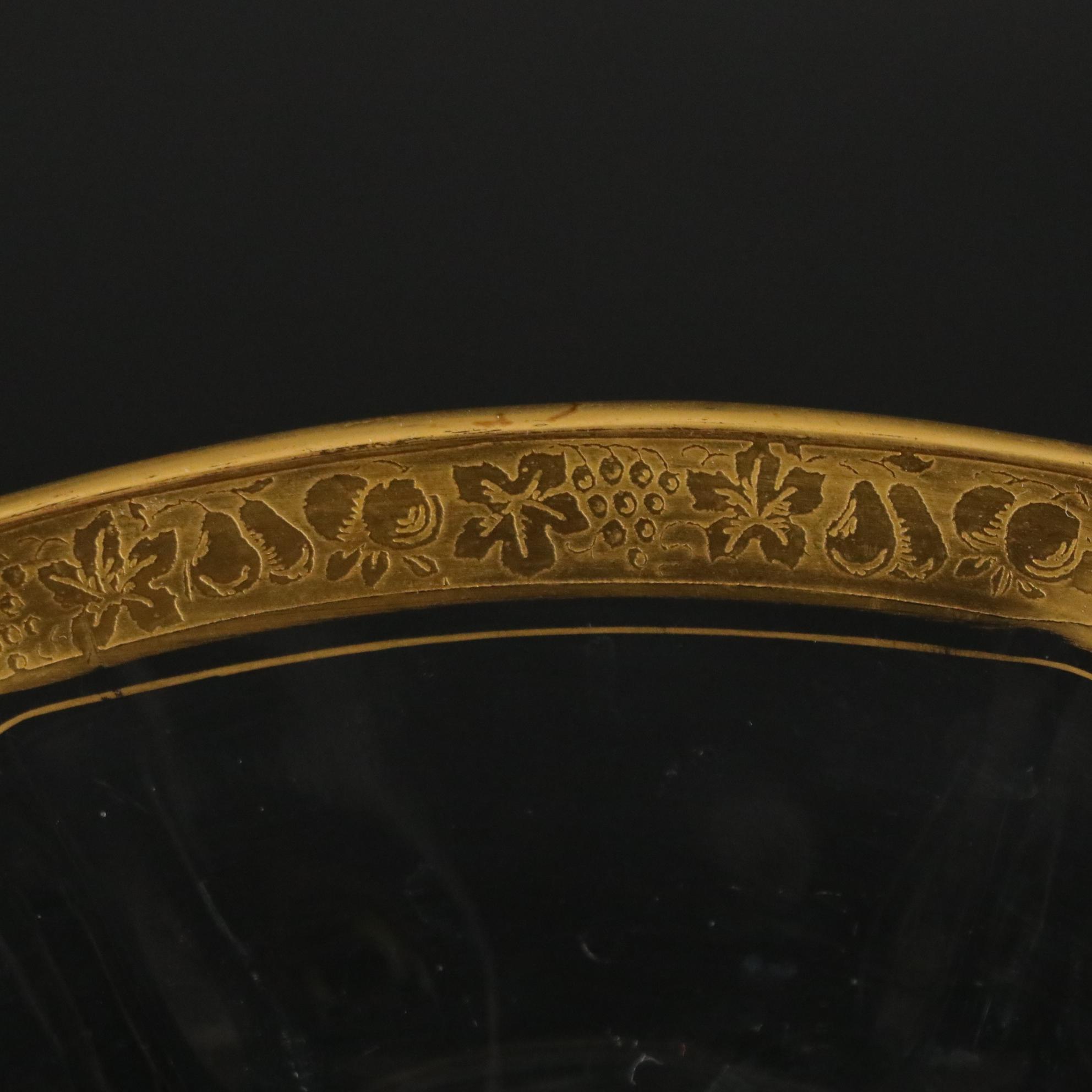 Schumann Arzberg Bavaria Fruit Motif Coasters With Gilded Octagonal Fruit Plates