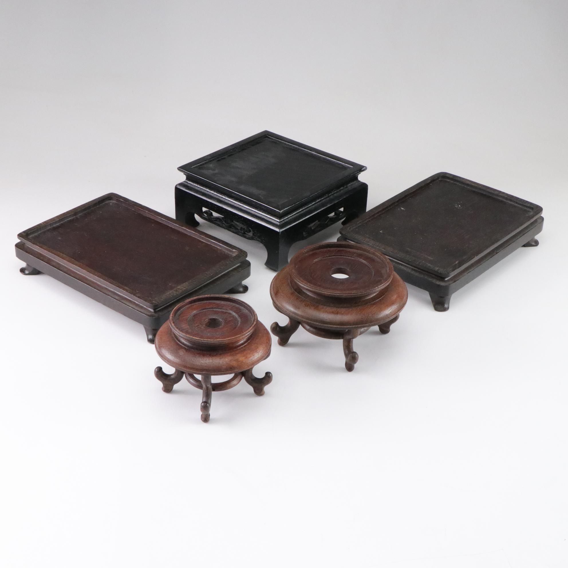 Wooden Footed Display Stand Collection