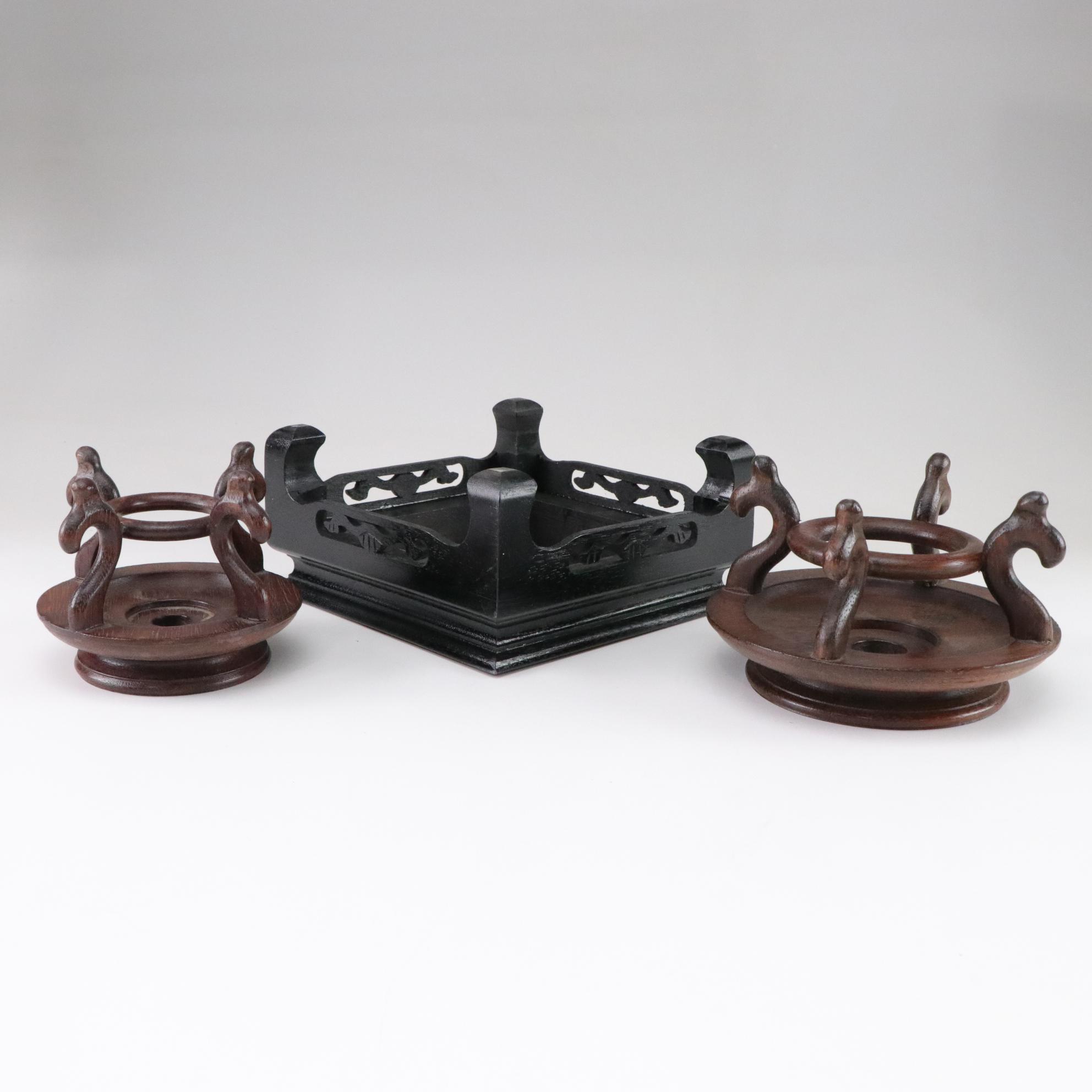 Wooden Footed Display Stand Collection