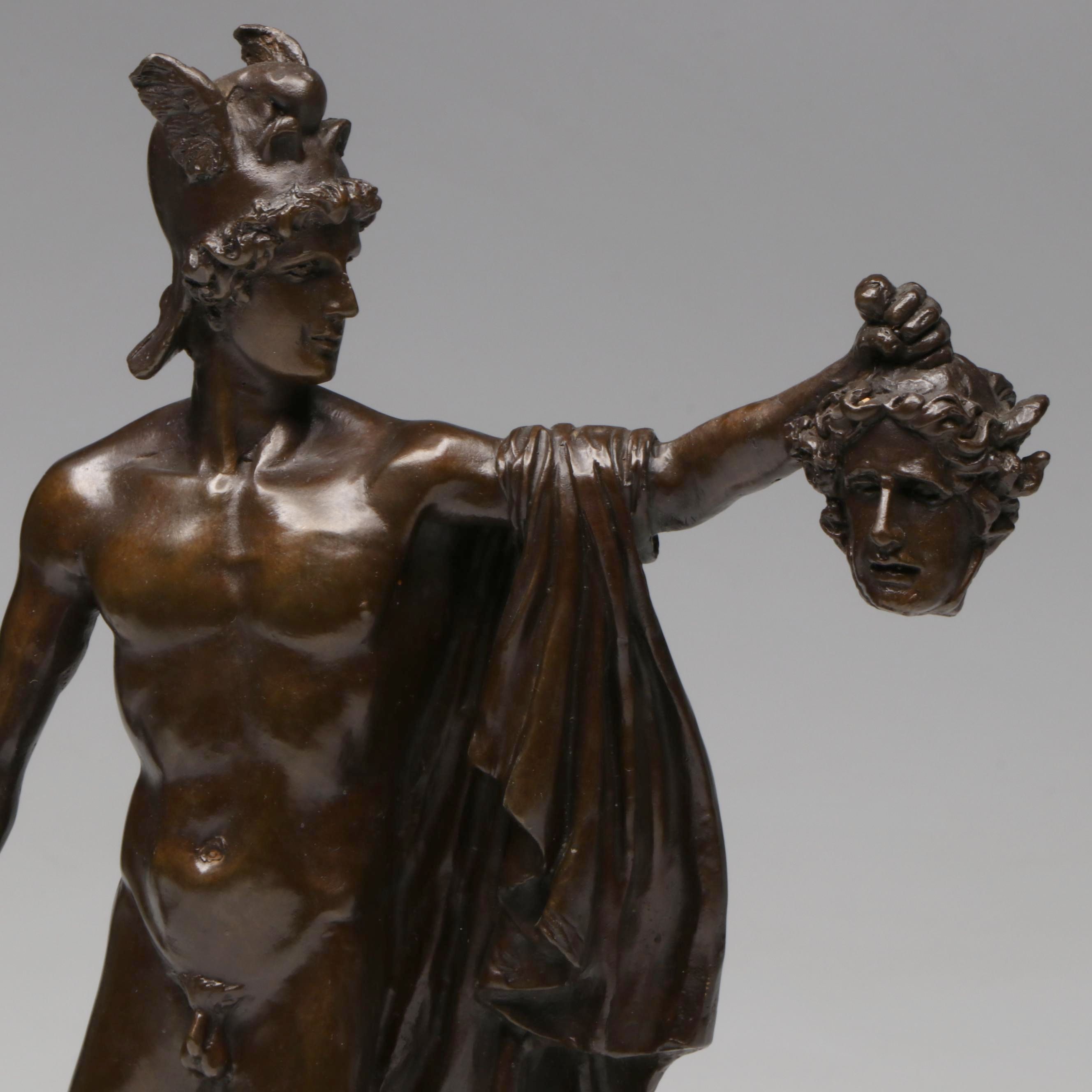 Aldo Vitaleh Patinated Bronze "Perseus with the Head of Medusa" After Cellini