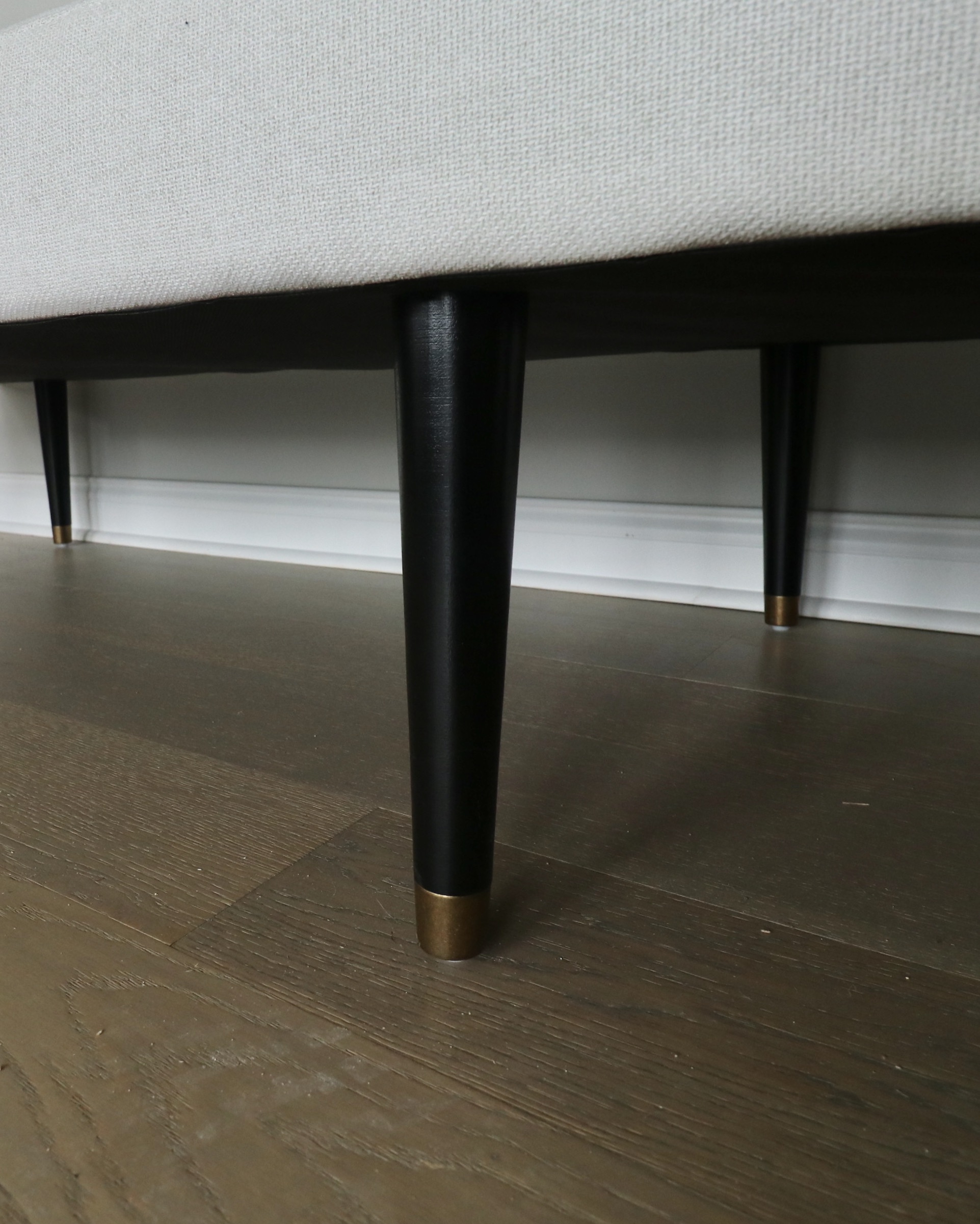 Mid Century Modern Style Upholstered Chaise Lounge with Bolster