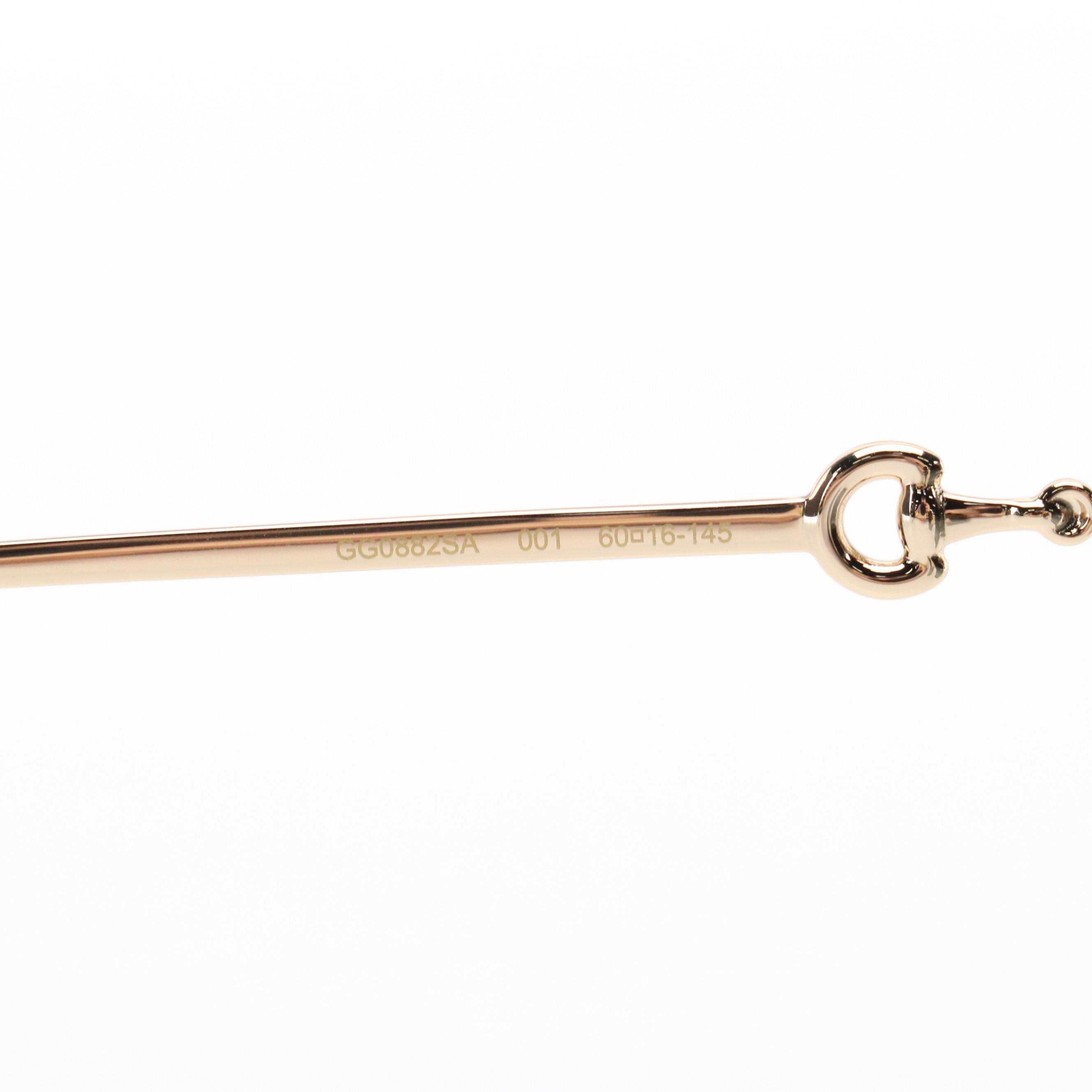 Gucci GG0882SA Oversized Horsebit Sunglasses with Case