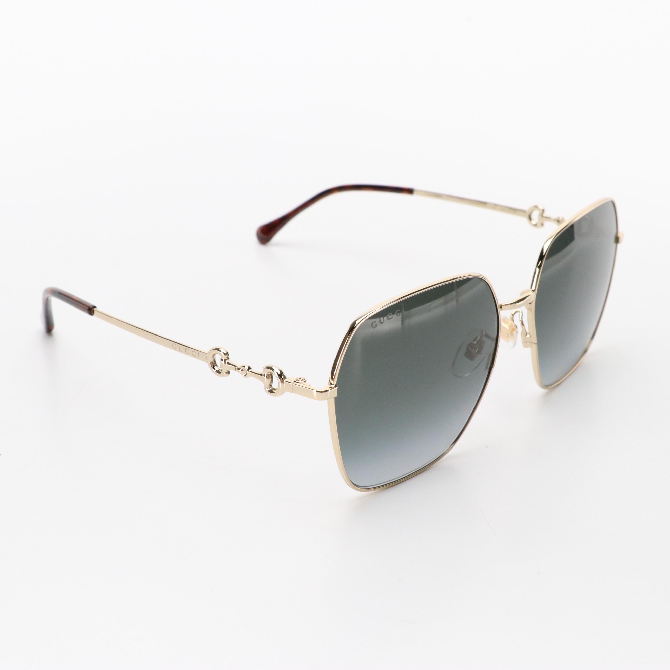 Gucci GG0882SA Oversized Horsebit Sunglasses with Case