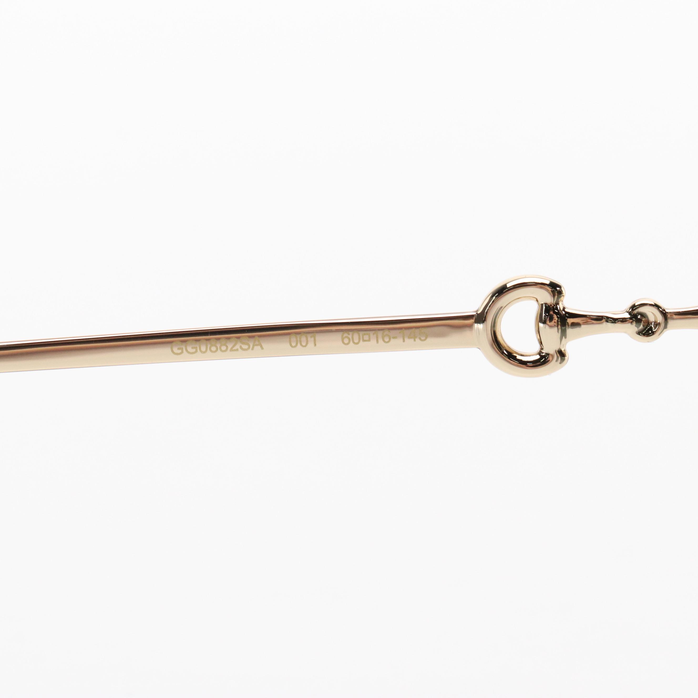 Gucci GG0882SA Oversized Horsebit Sunglasses with Case