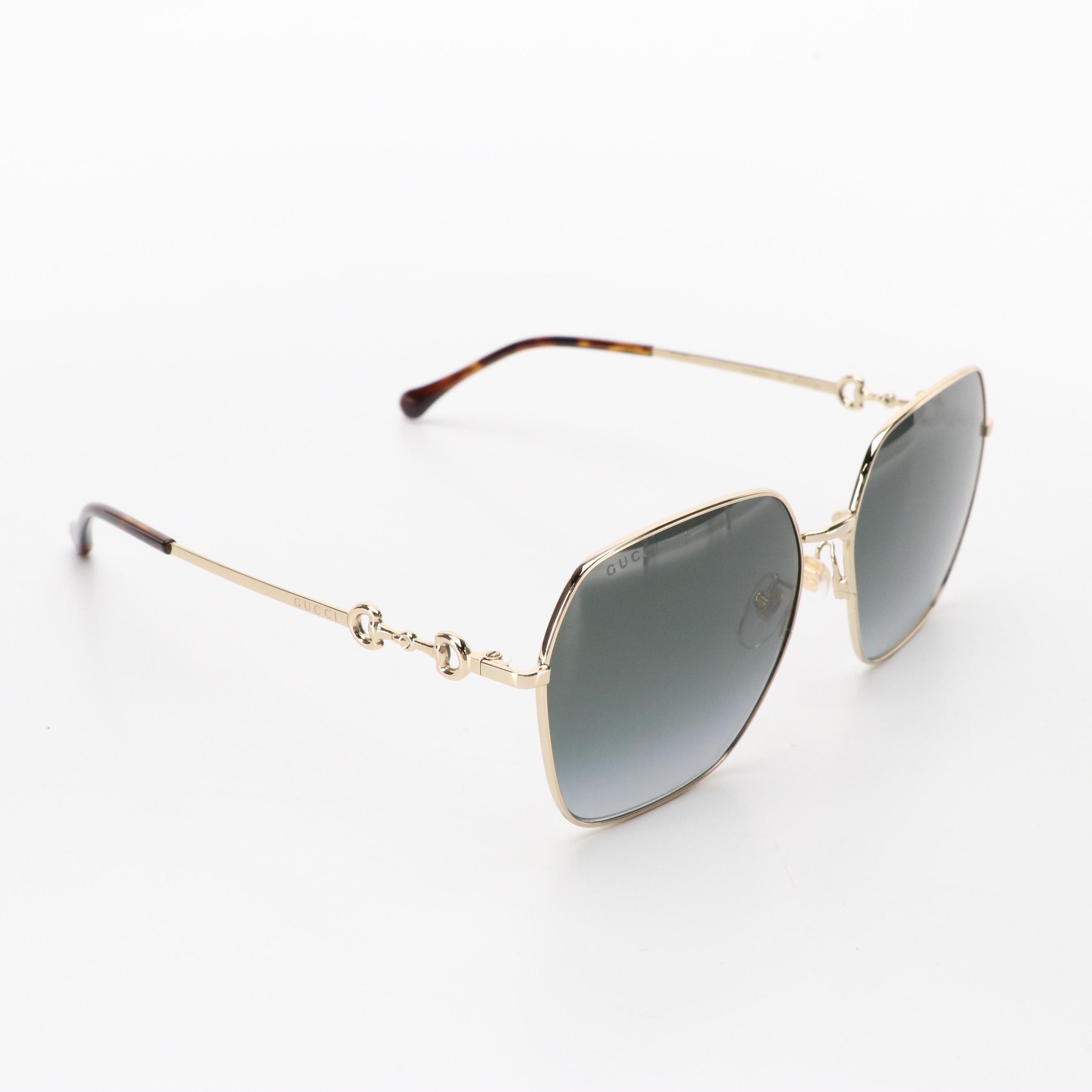 Gucci GG0882SA Oversized Horsebit Sunglasses with Case