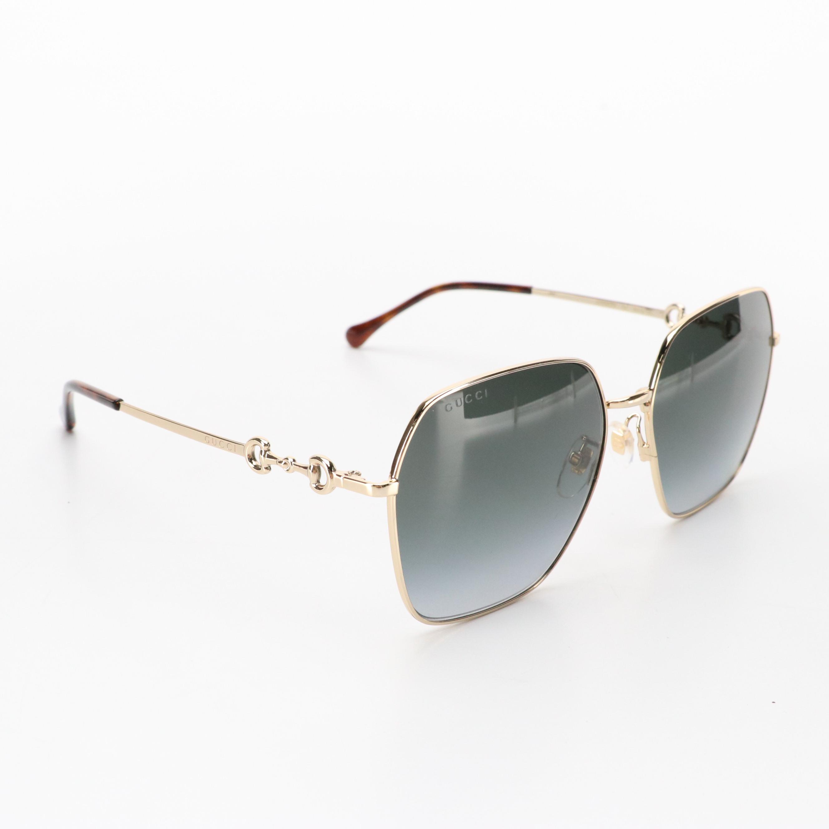 Gucci GG0882SA Oversized Horsebit Sunglasses with Case