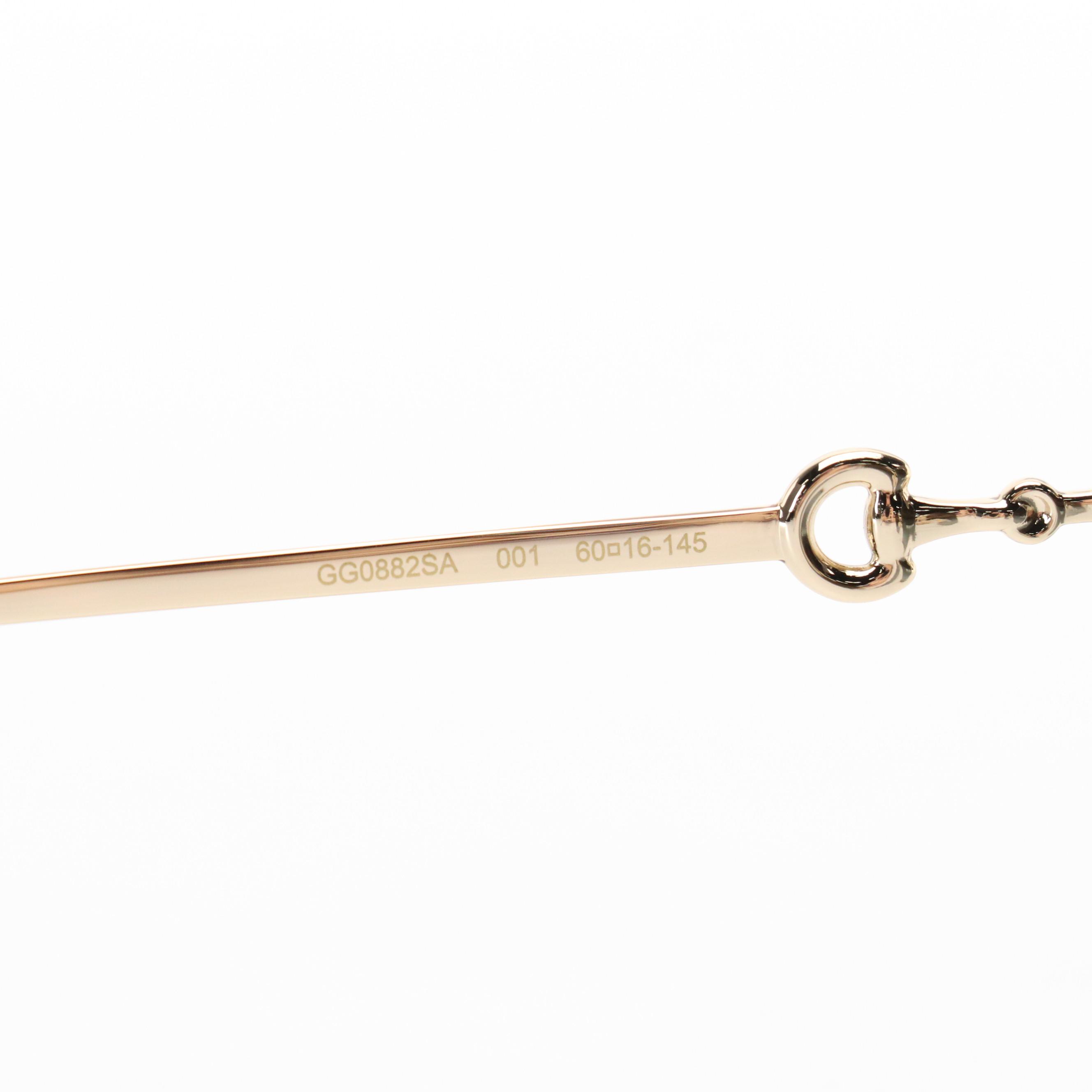 Gucci GG0882SA Oversized Horsebit Sunglasses with Case