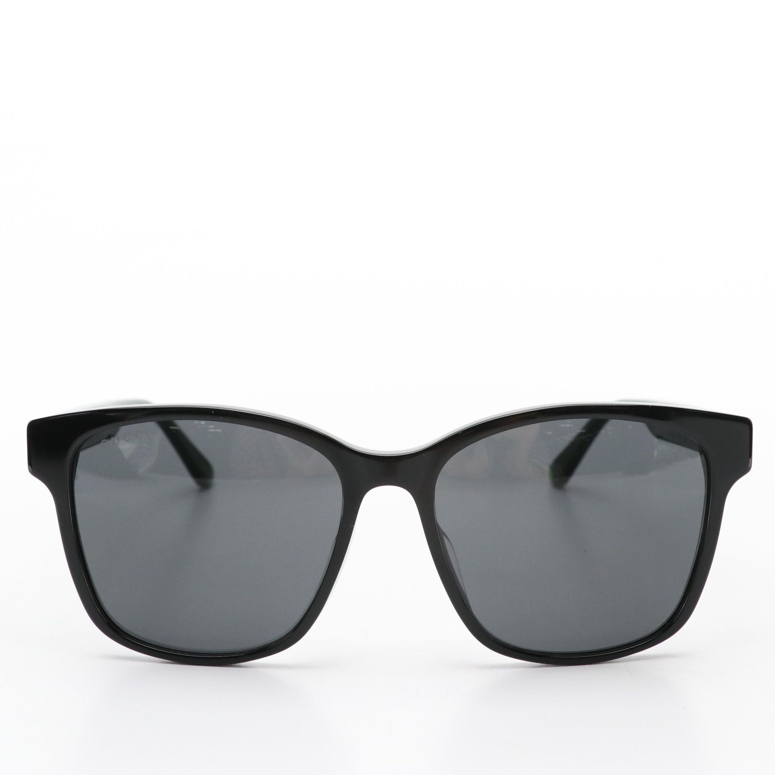 Gucci GG0417SK Web Stripe Square Sunglasses with Case