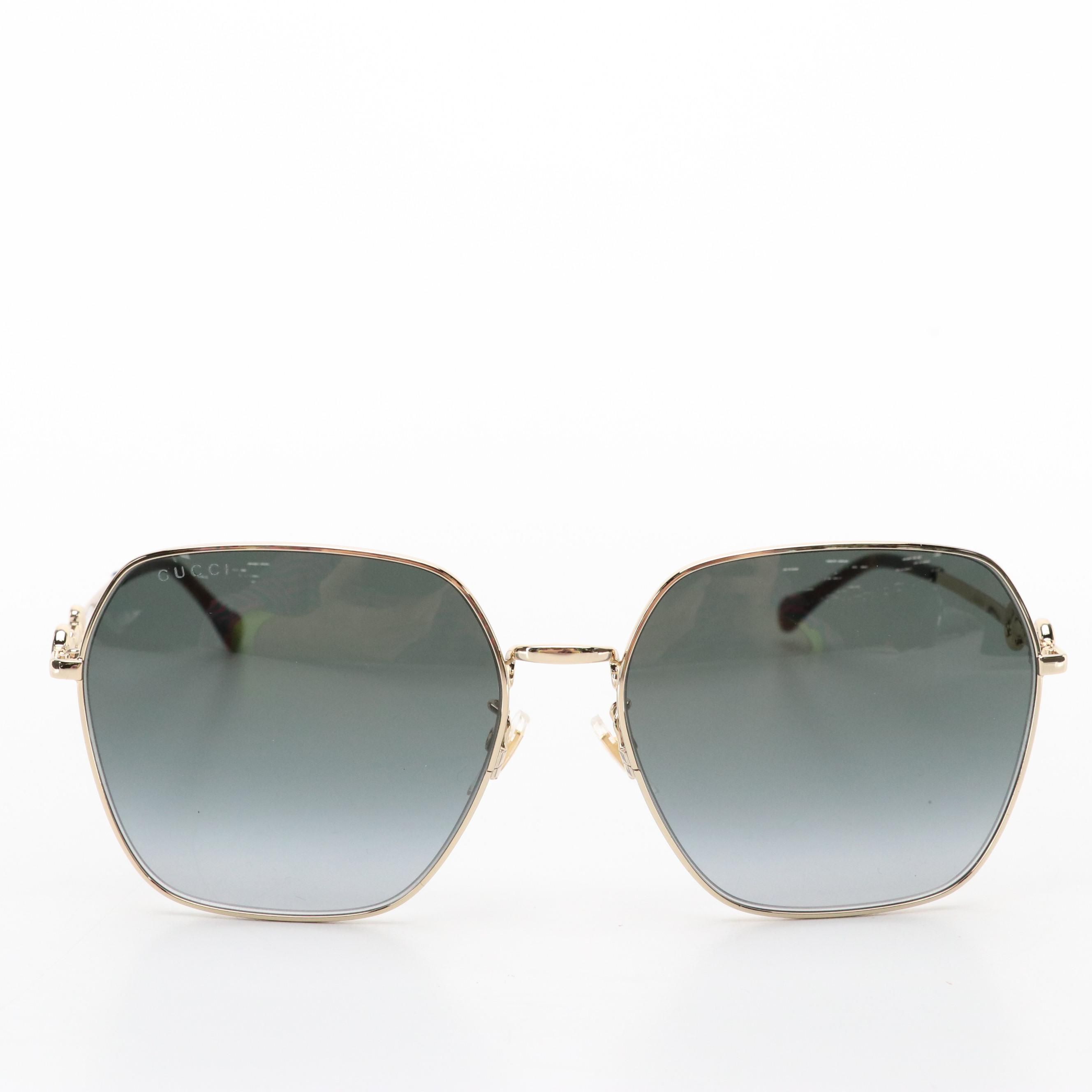 Gucci GG0882SA Oversized Horsebit Sunglasses with Case