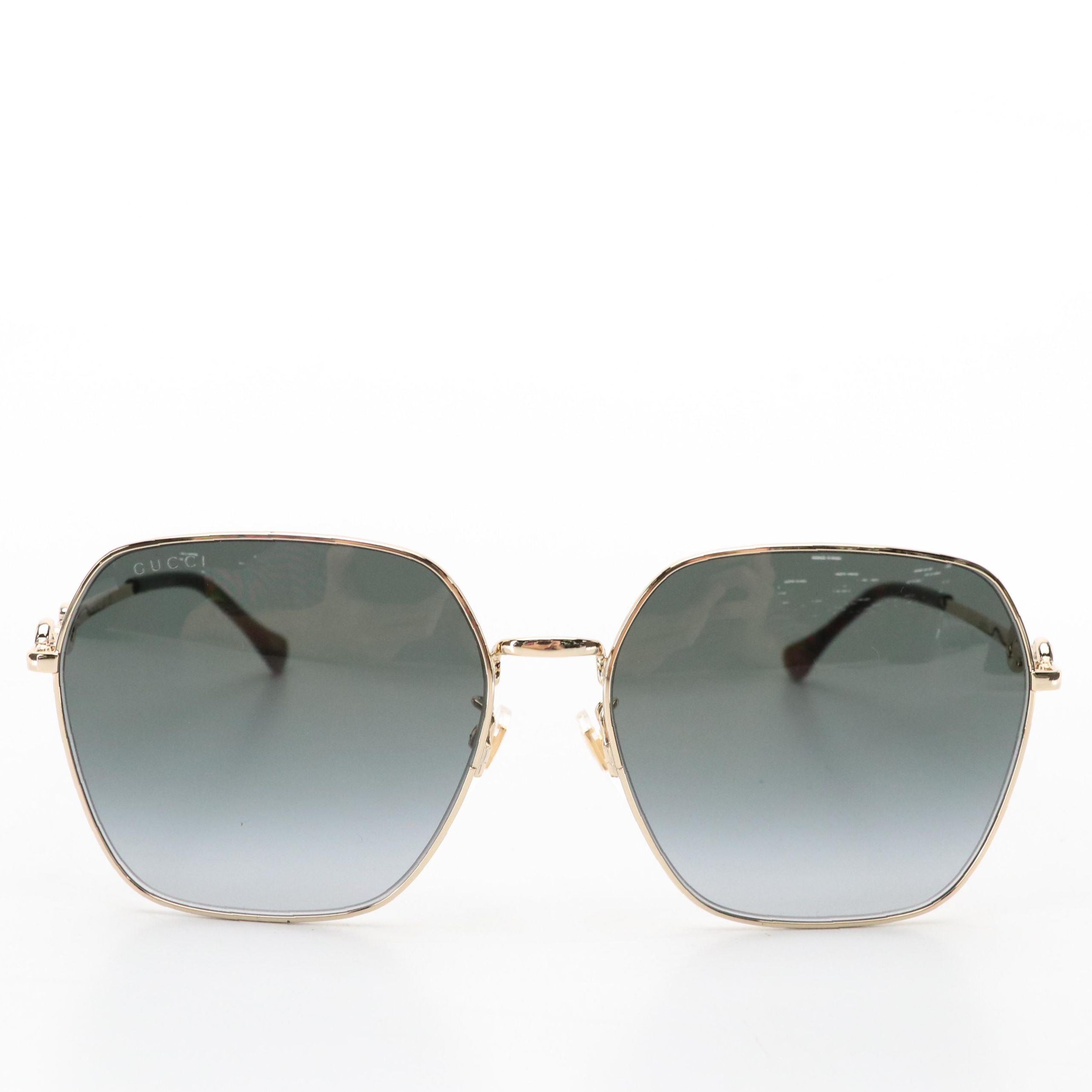 Gucci GG0882SA Oversized Horsebit Sunglasses with Case