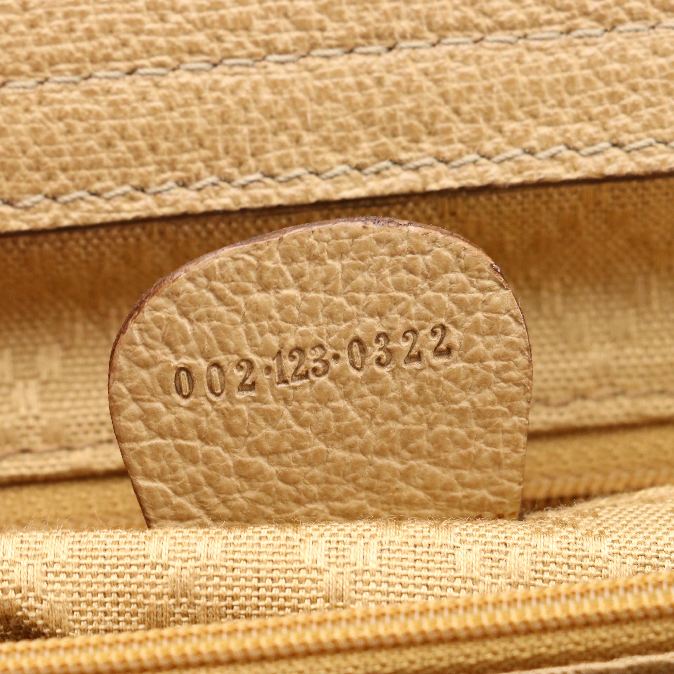 Gucci Diana Double Pocket Bamboo Handle Handbag in Light Tan Suede & Leather