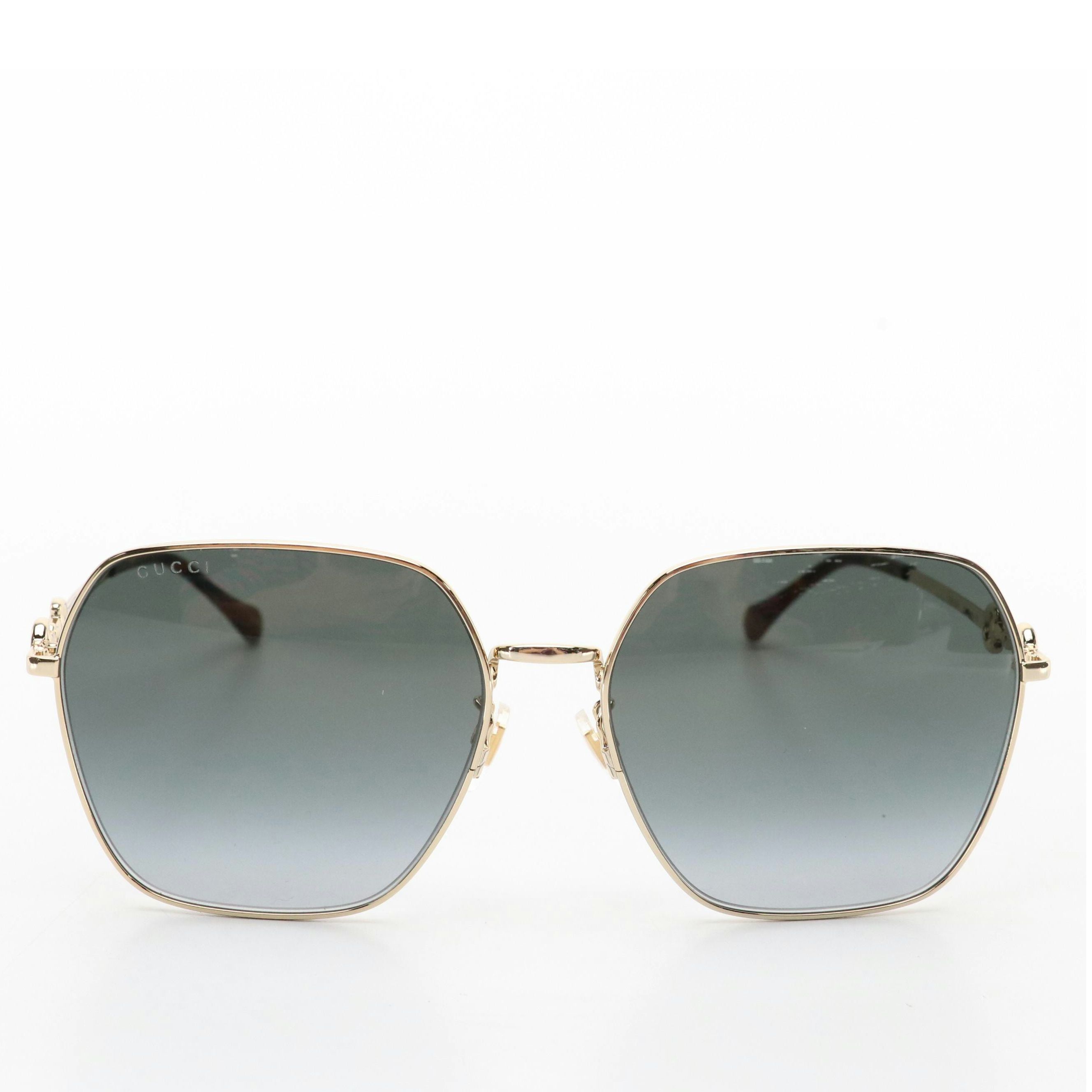 Gucci GG0882SA Oversized Horsebit Sunglasses with Case