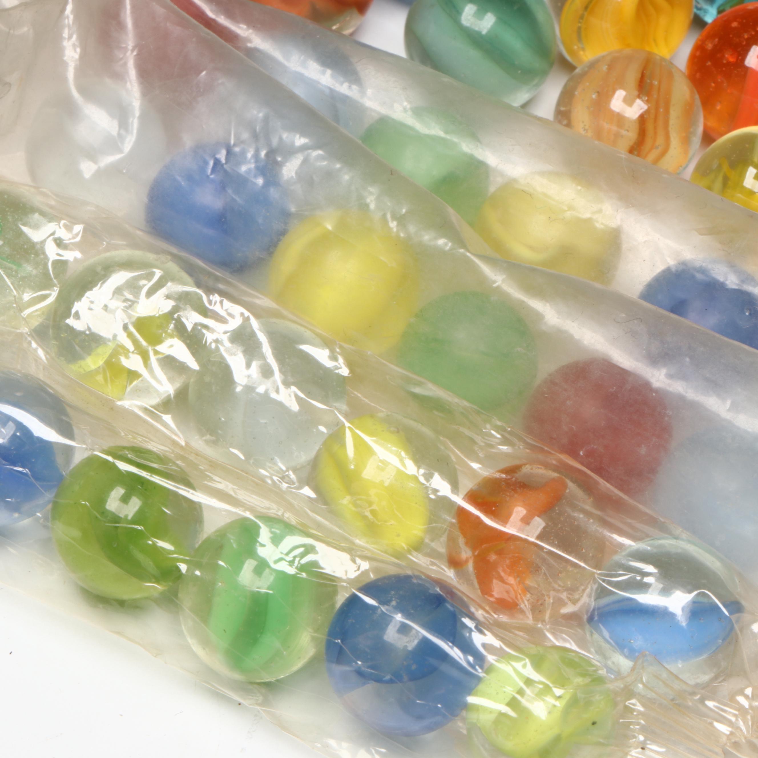 Marble King, St. Mary’s, Japanese and Other Multicolor Cat's Eye Glass Marbles