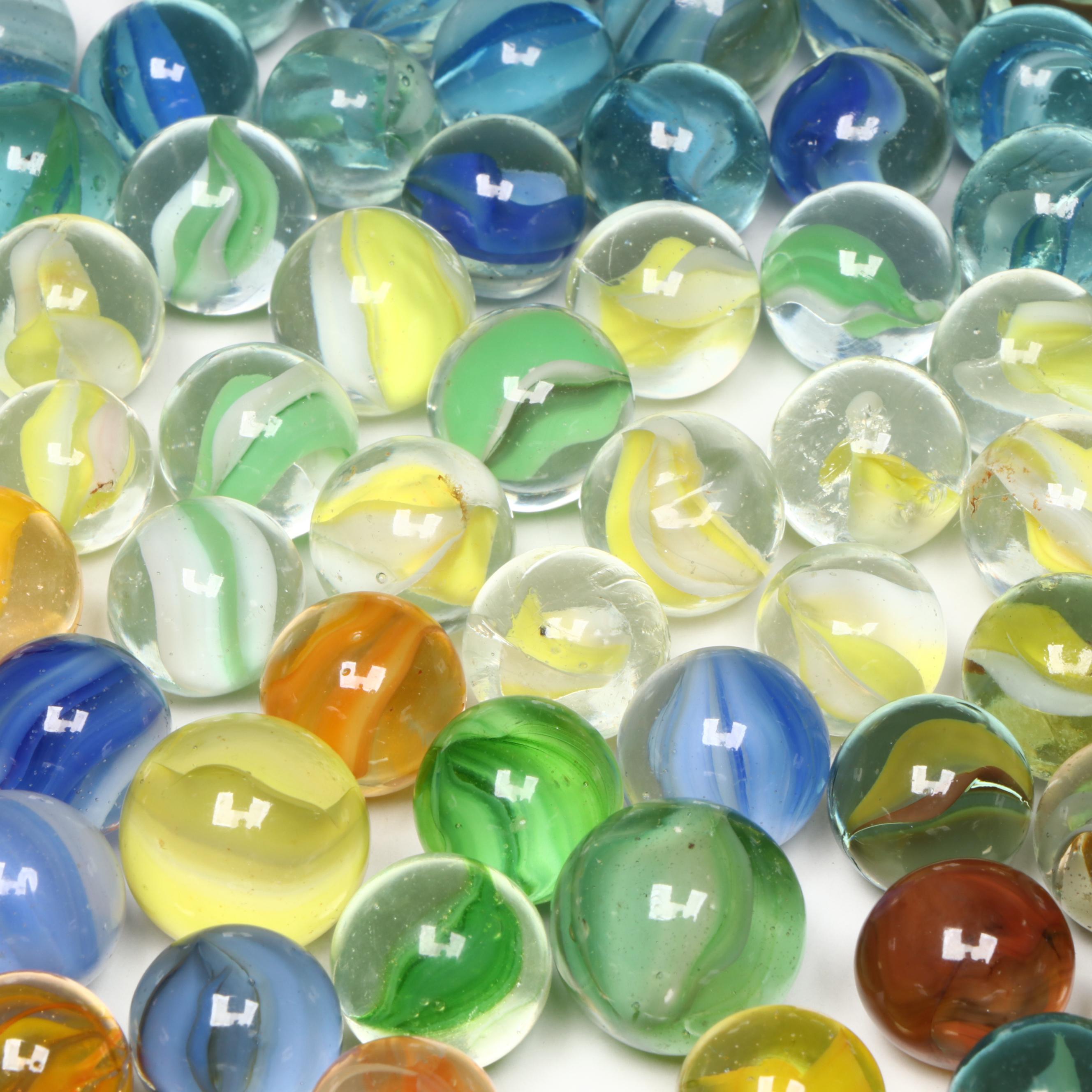 Marble King, St. Mary’s, Japanese and Other Multicolor Cat's Eye Glass Marbles