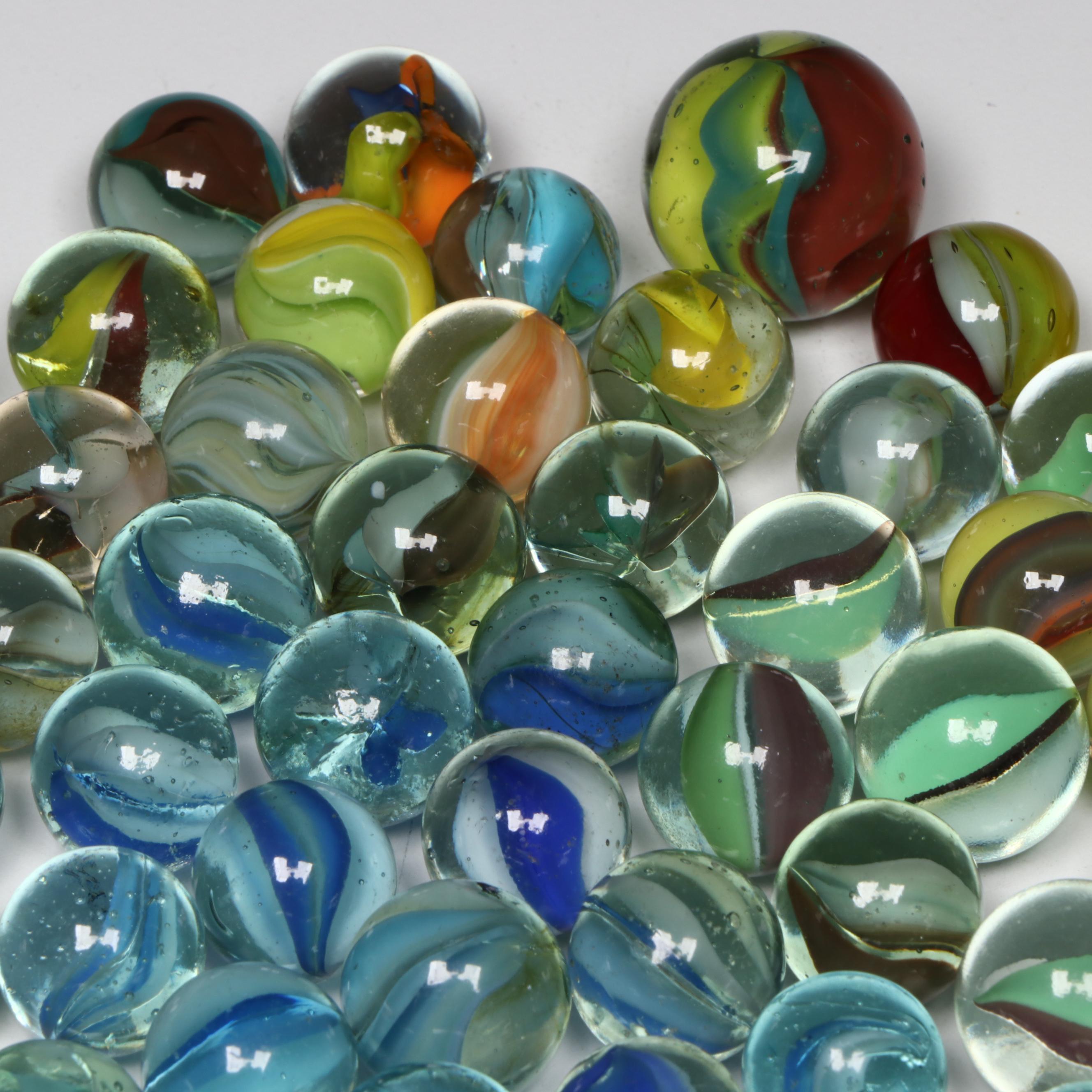 Marble King, St. Mary’s, Japanese and Other Multicolor Cat's Eye Glass Marbles