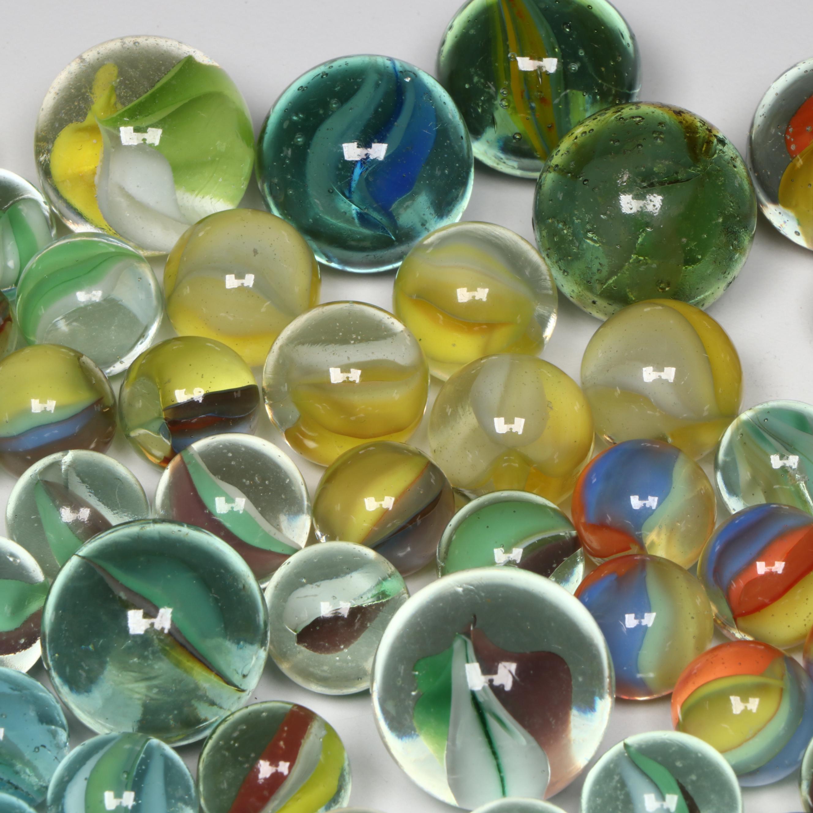 Marble King, St. Mary’s, Japanese and Other Multicolor Cat's Eye Glass Marbles