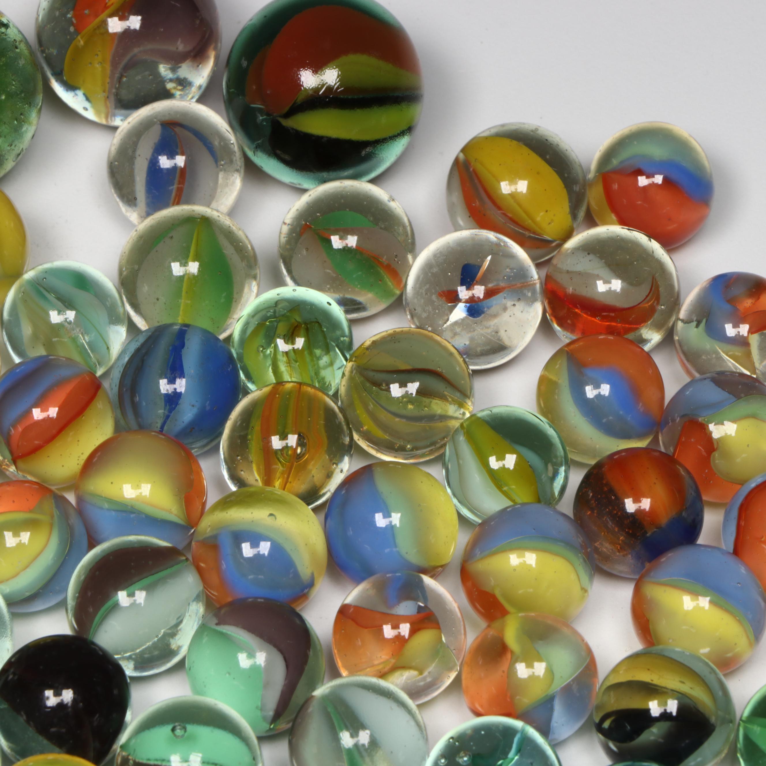 Marble King, St. Mary’s, Japanese and Other Multicolor Cat's Eye Glass Marbles