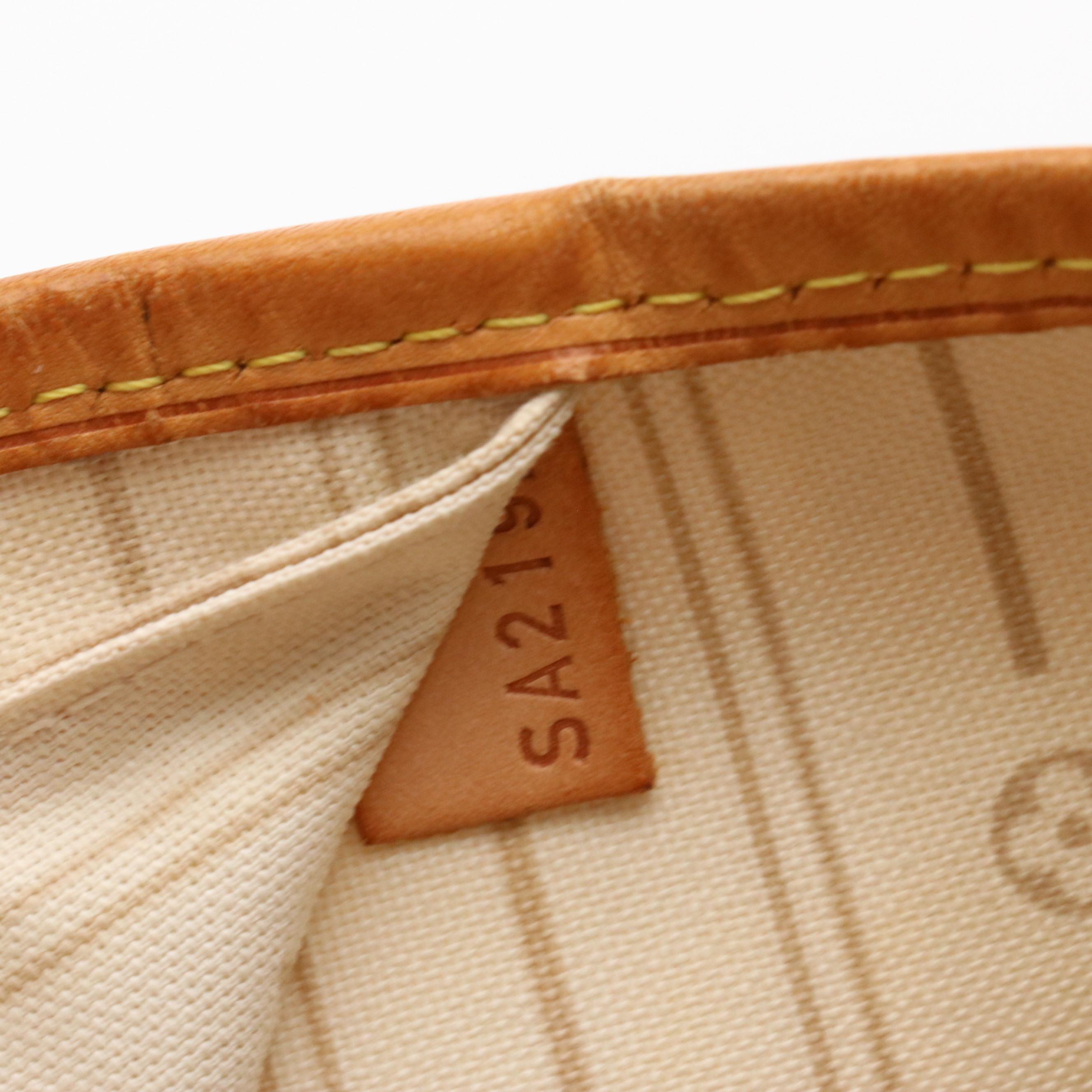 Louis Vuitton Neverfull MM Tote in Damier Azur Canvas and Leather