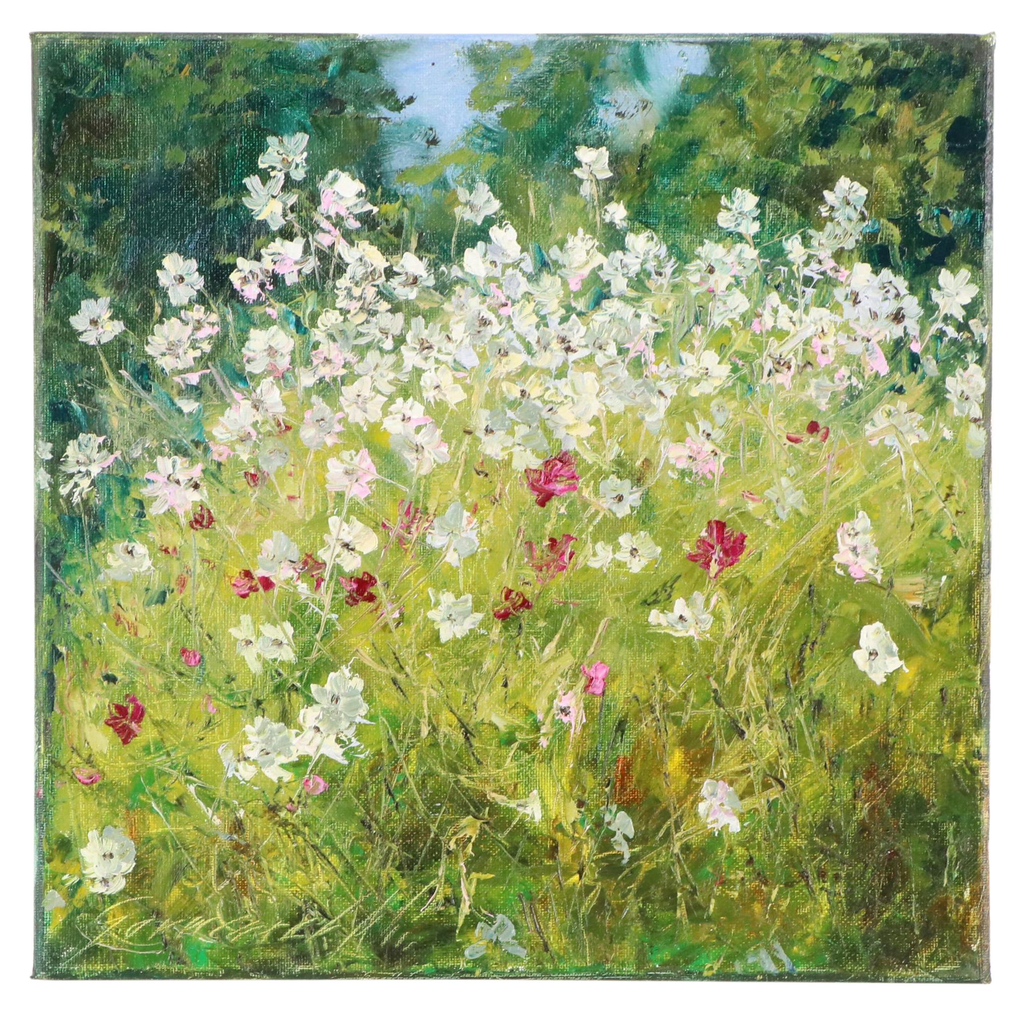 Garncarek Aleksander Floral Landscape Oil Painting, 2023