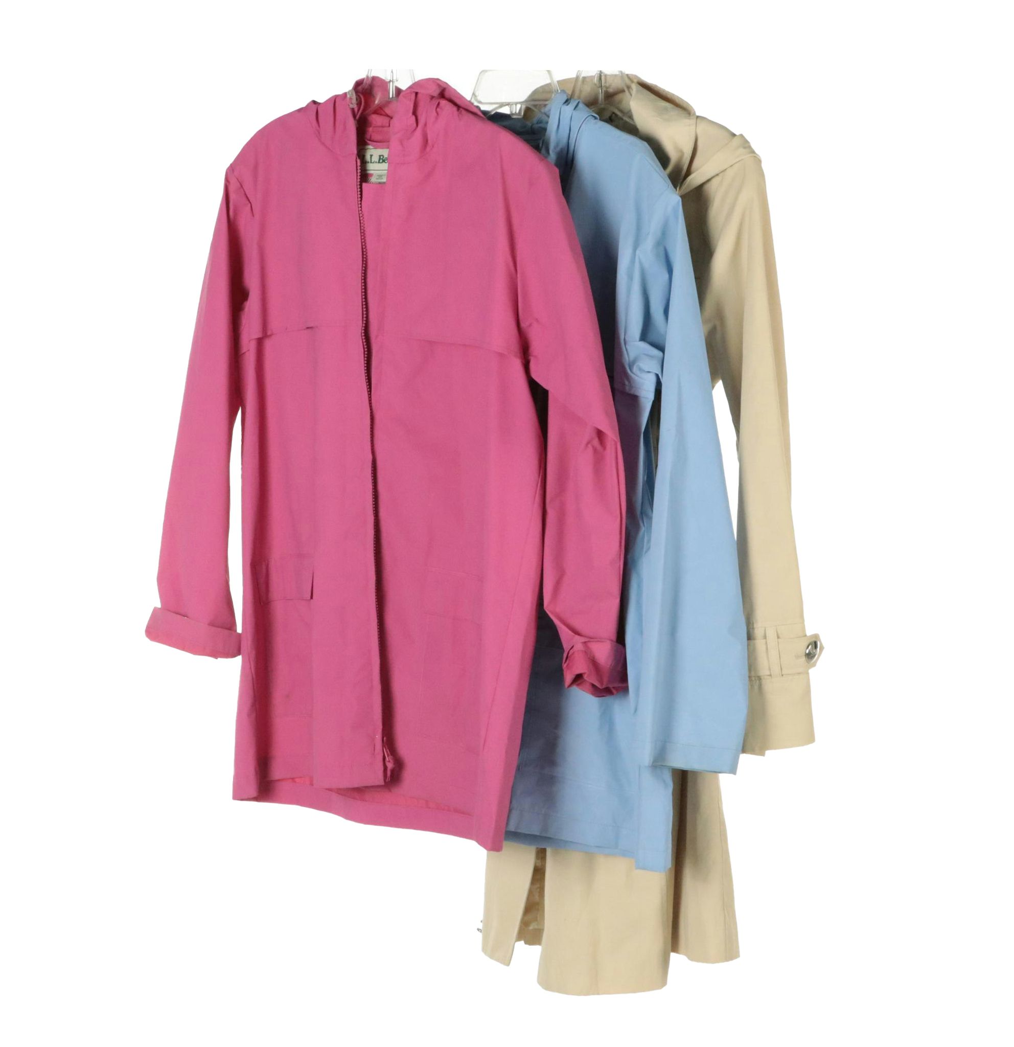 L.L. Bean Hooded Raincoats and Guess Trench Coat