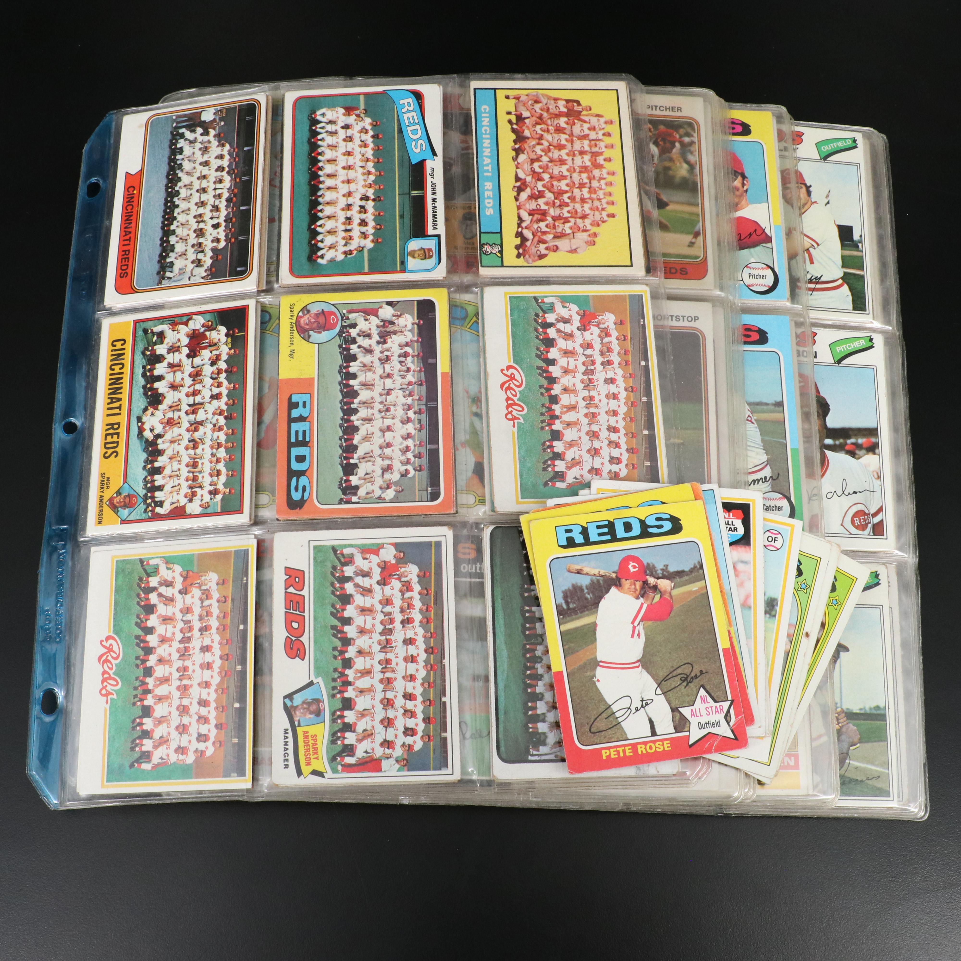 Cincinnati Reds Baseball Cards Featuring Johnny Bench, Pete Rose, and More