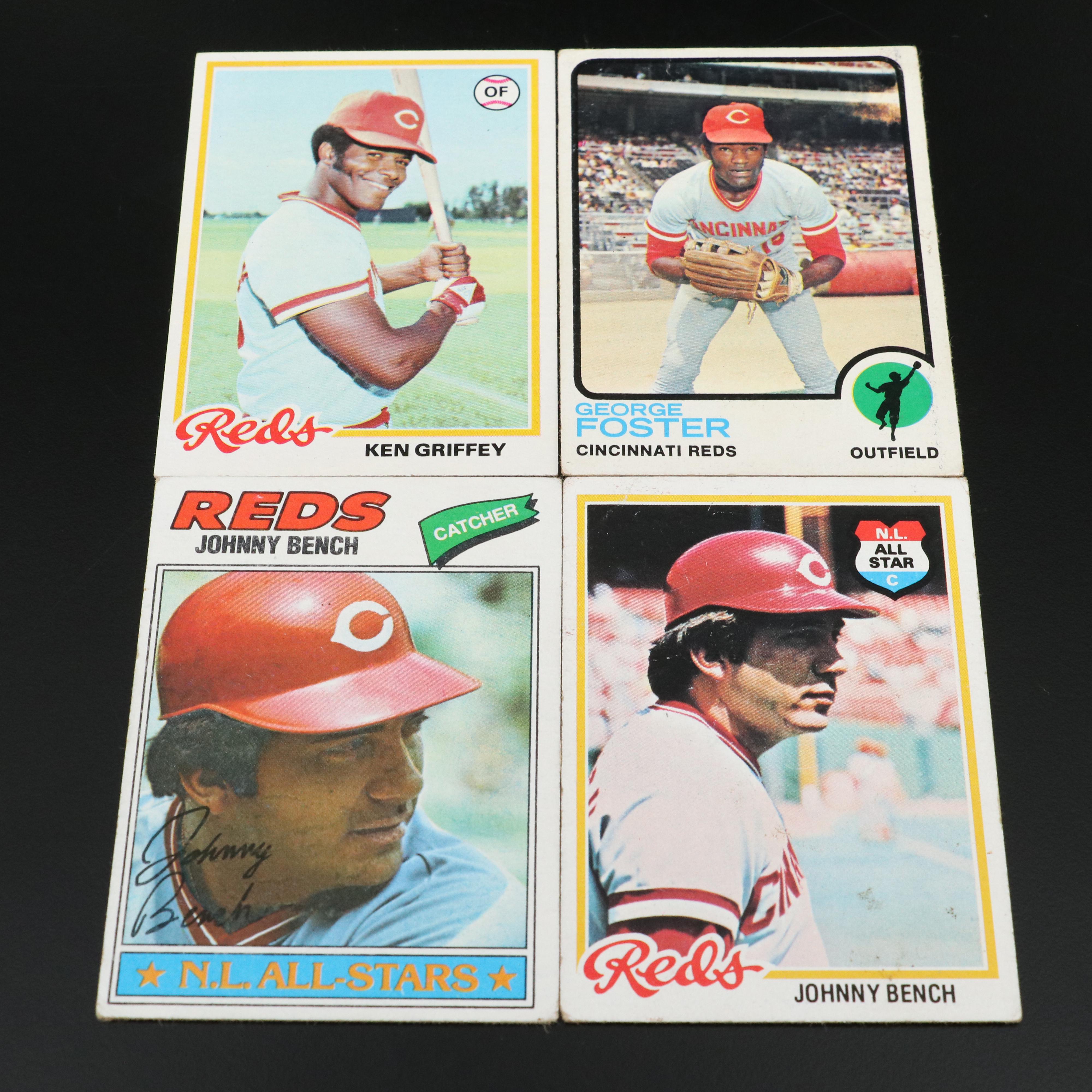 Cincinnati Reds Baseball Cards Featuring Johnny Bench, Pete Rose, and More