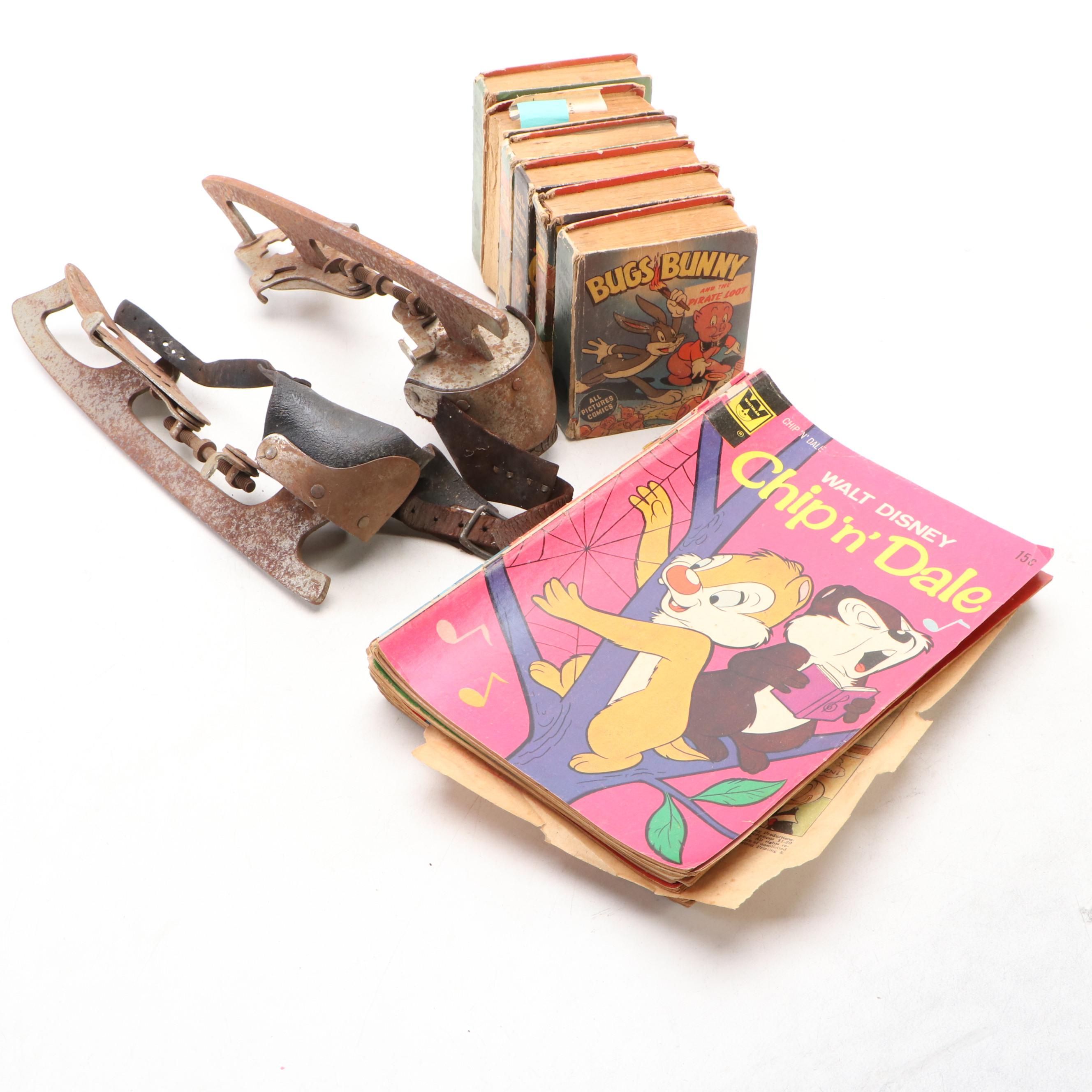 Strap-On Ice Skates with Better Little Books and Comics