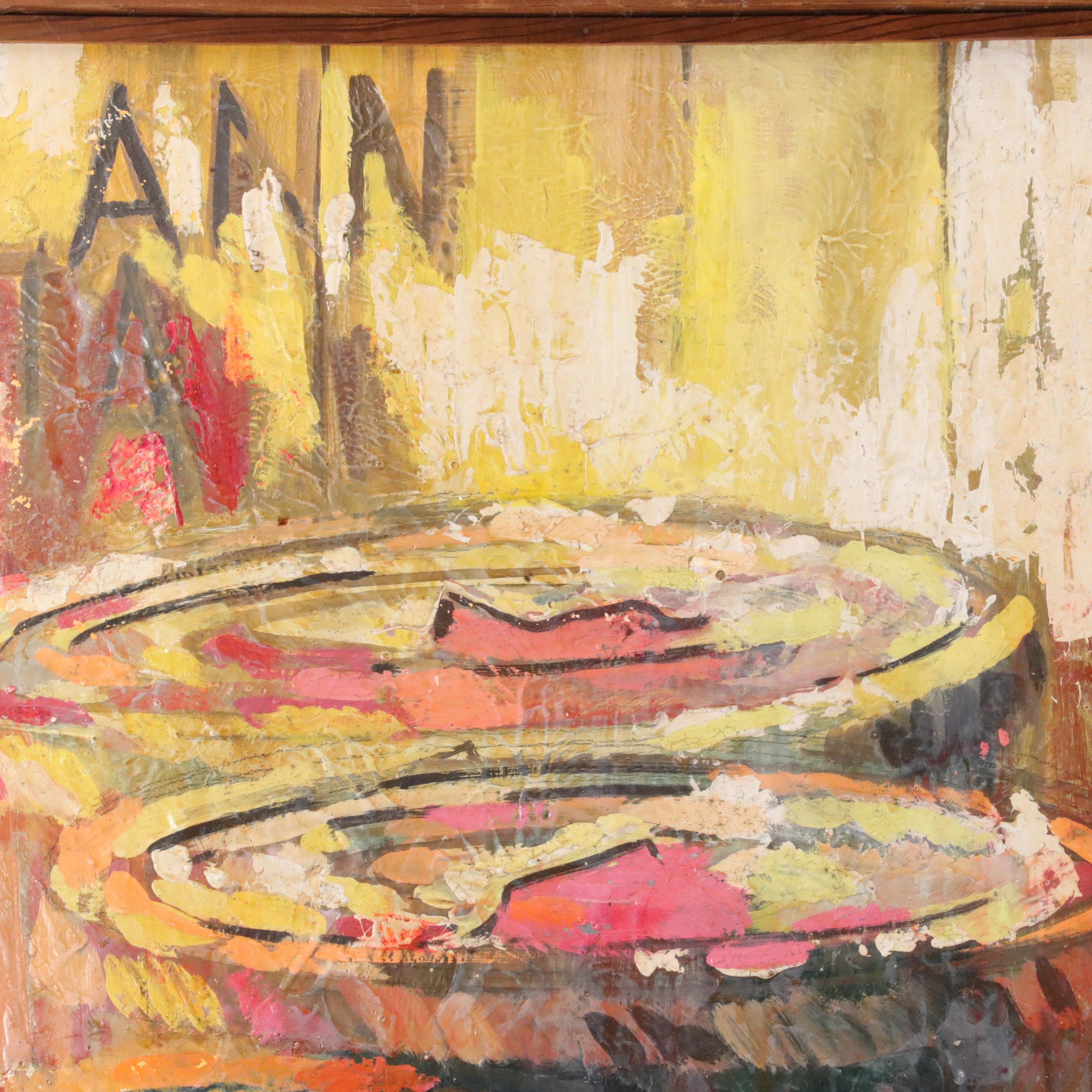 Ray Laubenthal Modernist Oil Painting of Commercial Products, Mid-20th Century