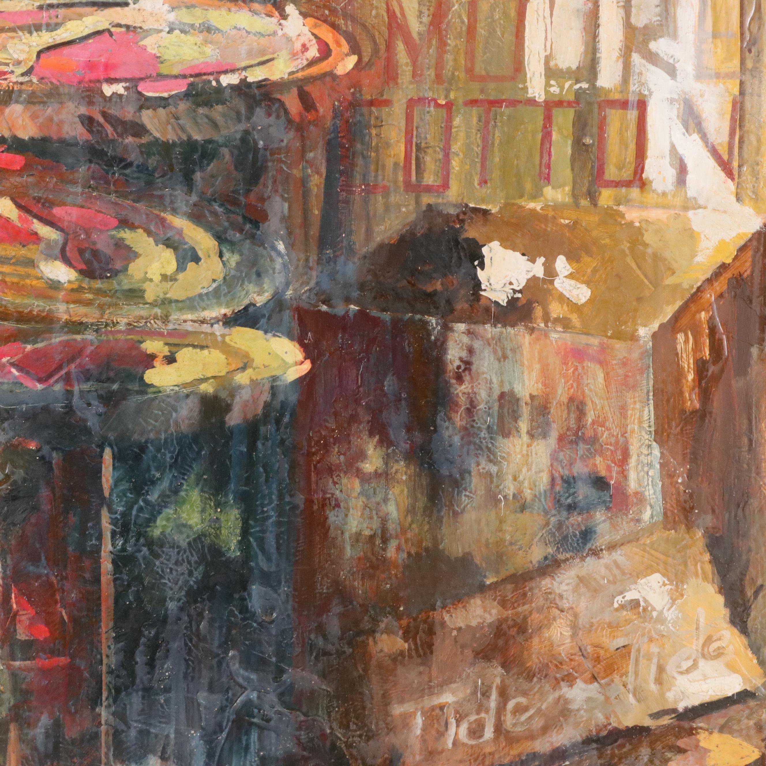 Ray Laubenthal Modernist Oil Painting of Commercial Products, Mid-20th Century