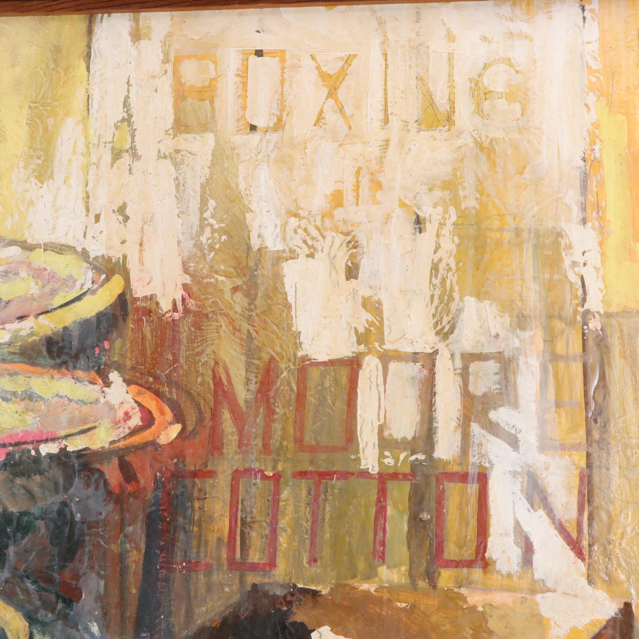 Ray Laubenthal Modernist Oil Painting of Commercial Products, Mid-20th Century