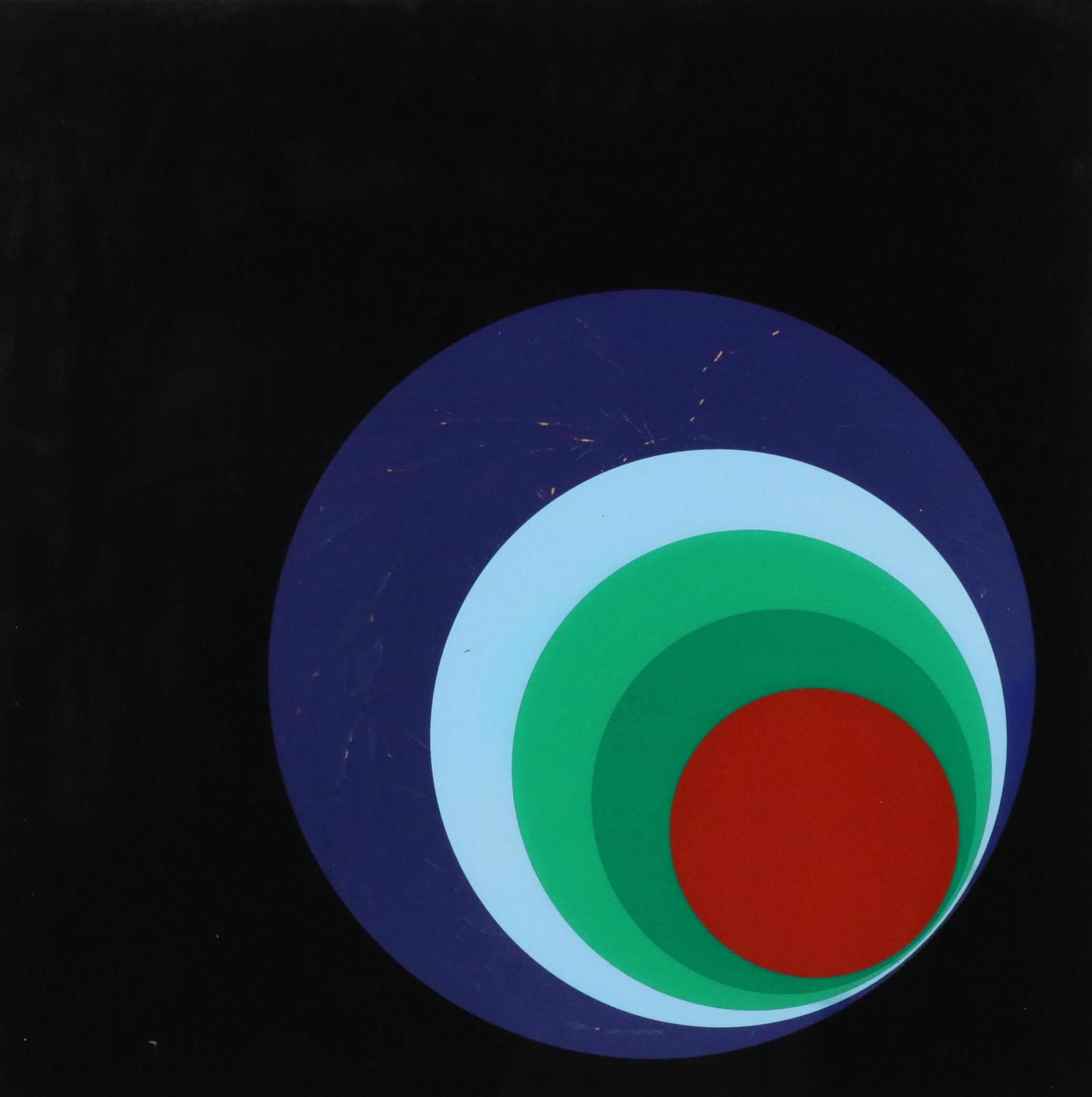 Turner Wall Accessory Reverse Glass Screenprint "At Dawning," Mid-20th Century