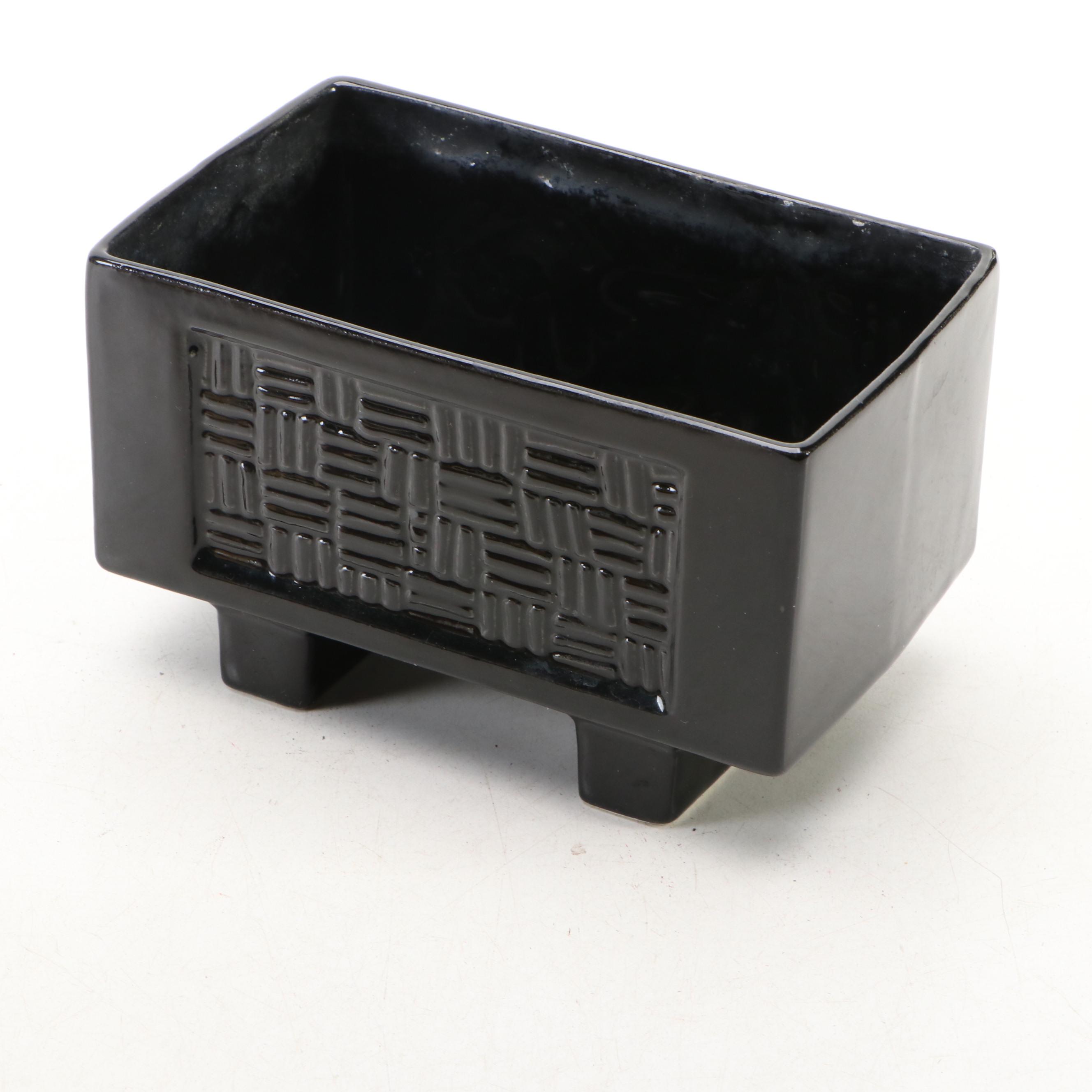 Ceramic Scottish Terrier Footed Planter with Ceramic Decorative Bowl