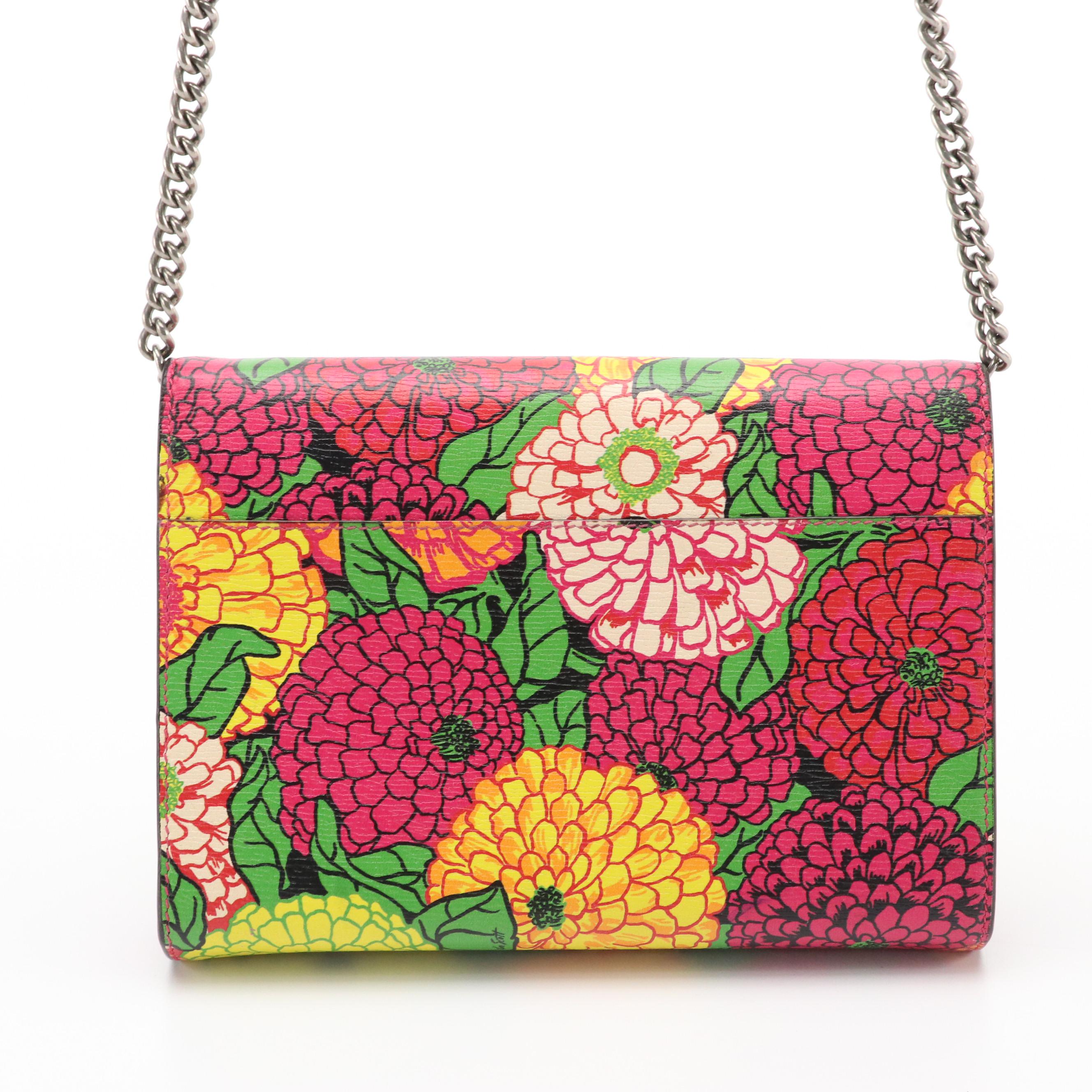 Gucci x Ken Scott Limited Edition Dionysus Crossbody Bag in Floral Print Leather
