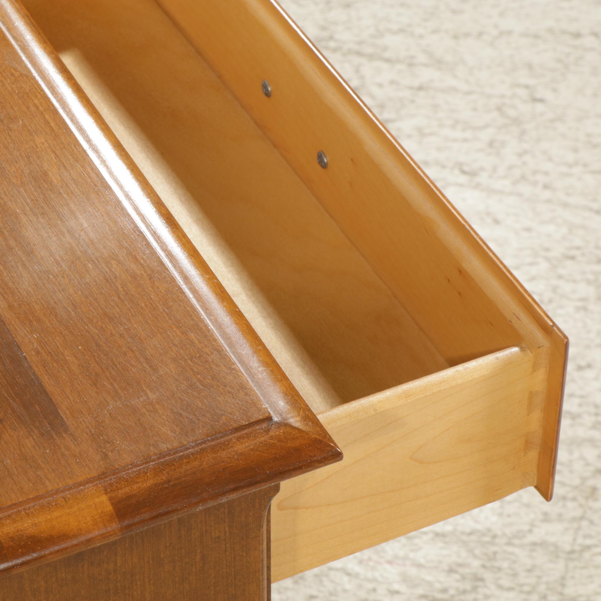 Pair of Ethan Allen Federal Style Maple Nightstands