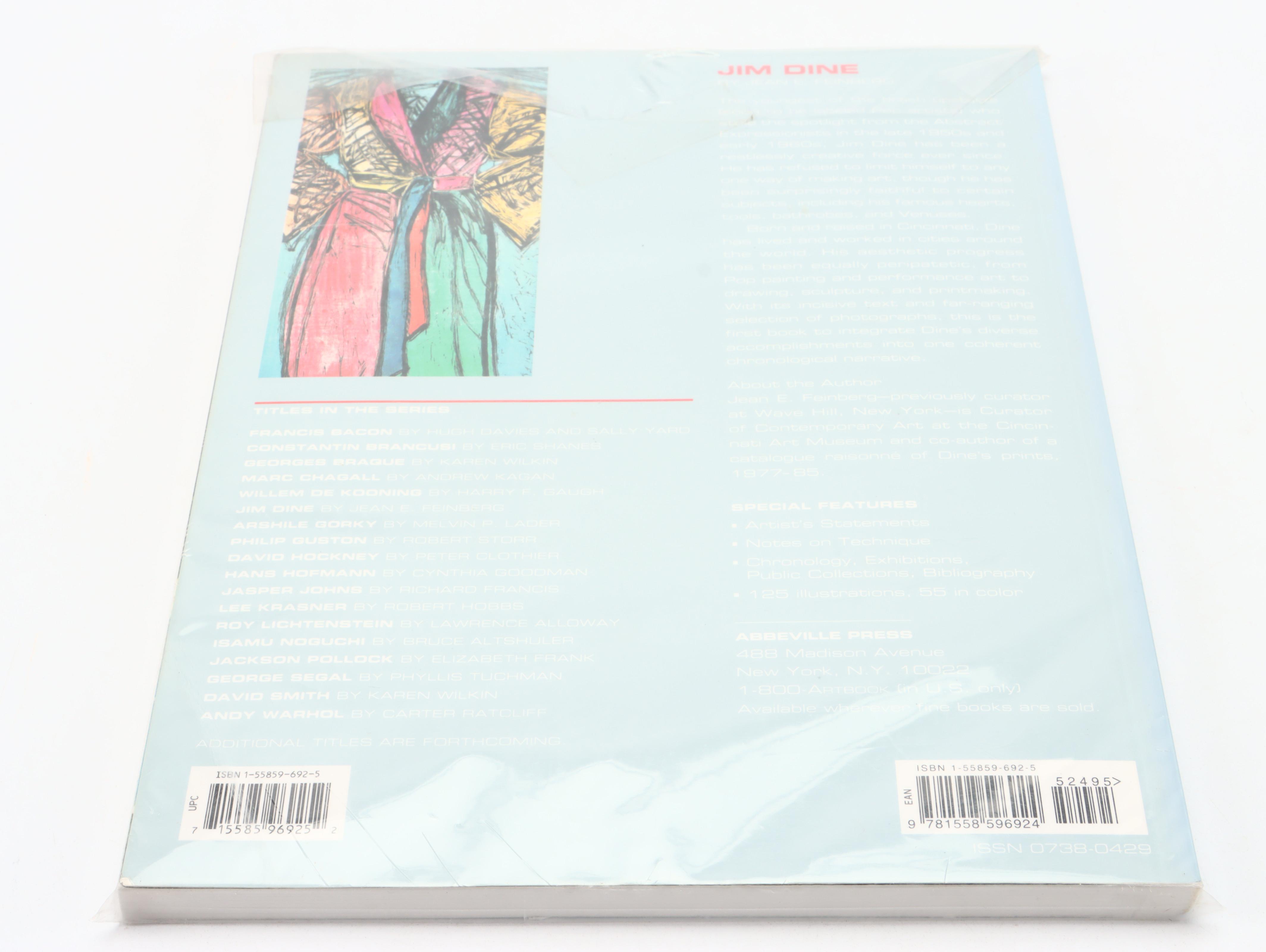 Artist Signed First Edition "Jim Dine: Five Themes" by Graham Beal and More