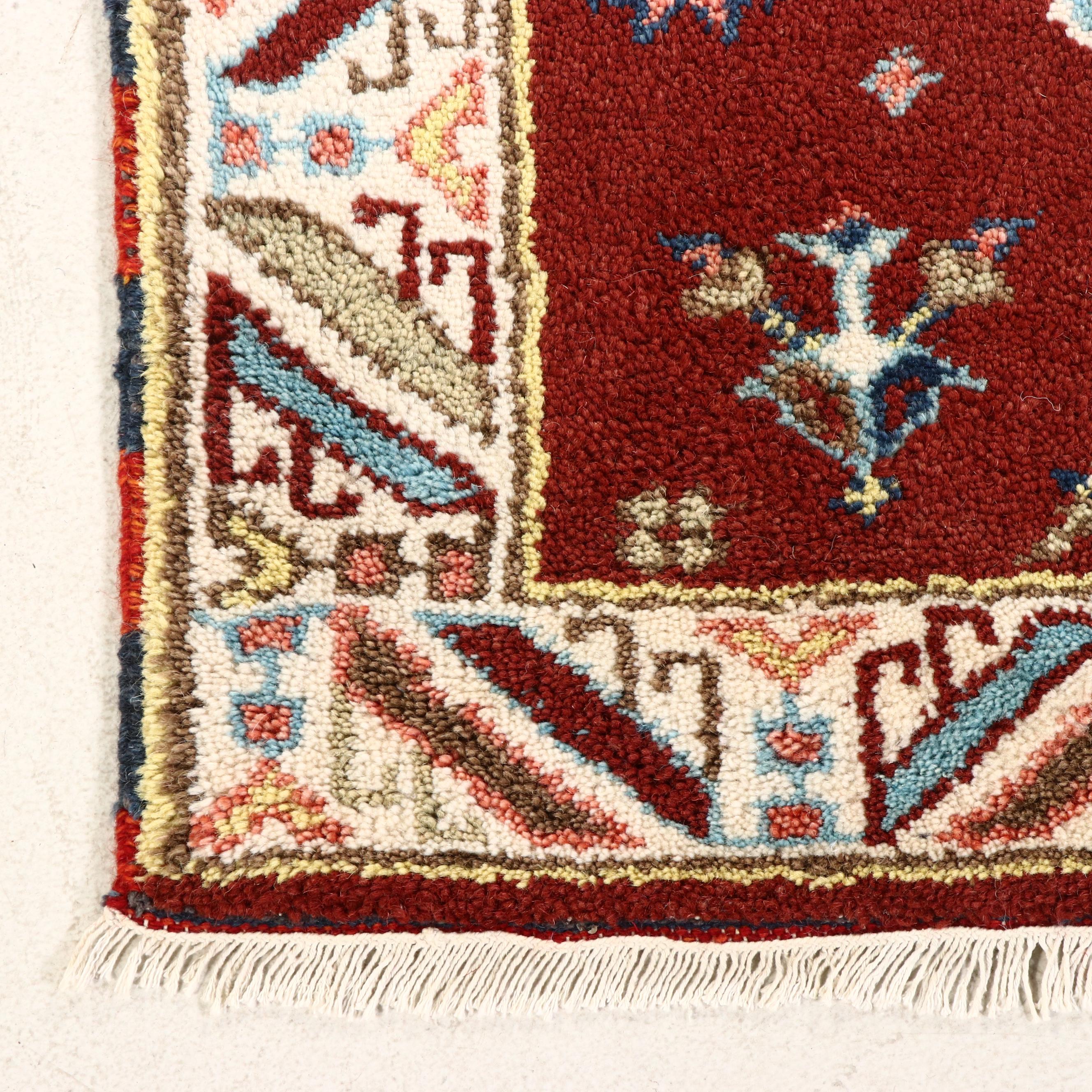 2'9 x 9'11 Hand-Knotted Afghan Kazak Carpet Runner