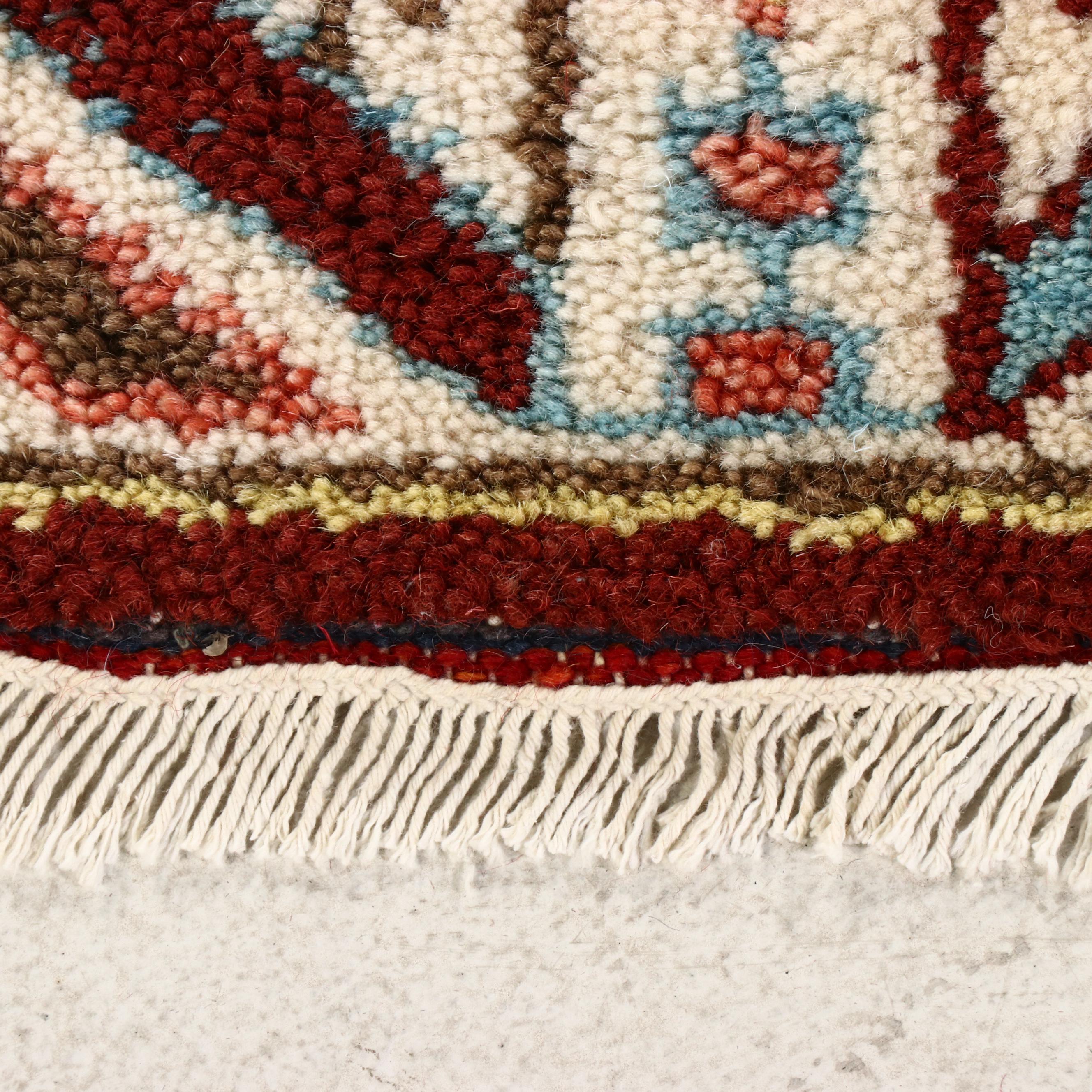 2'9 x 9'11 Hand-Knotted Afghan Kazak Carpet Runner