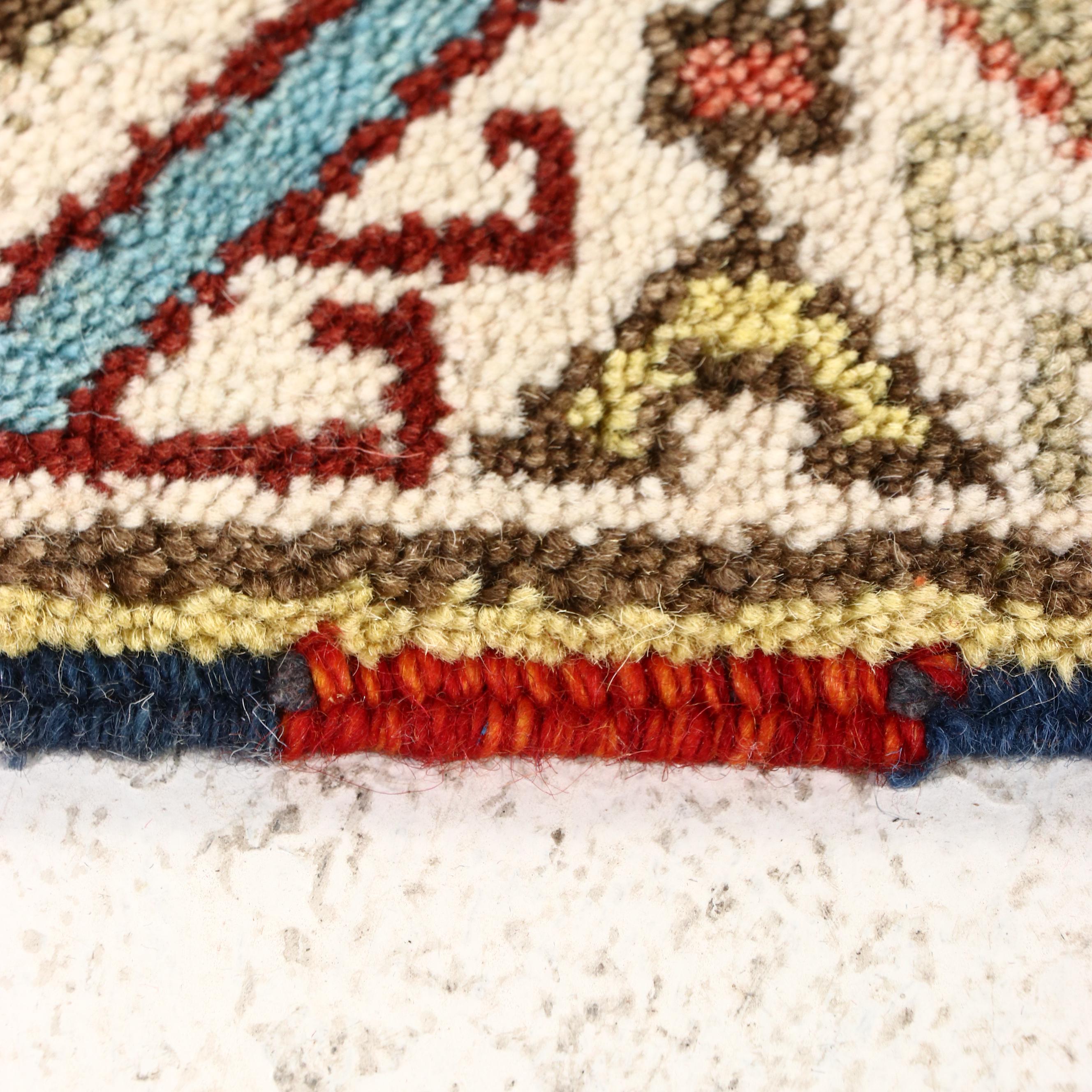 2'9 x 9'11 Hand-Knotted Afghan Kazak Carpet Runner