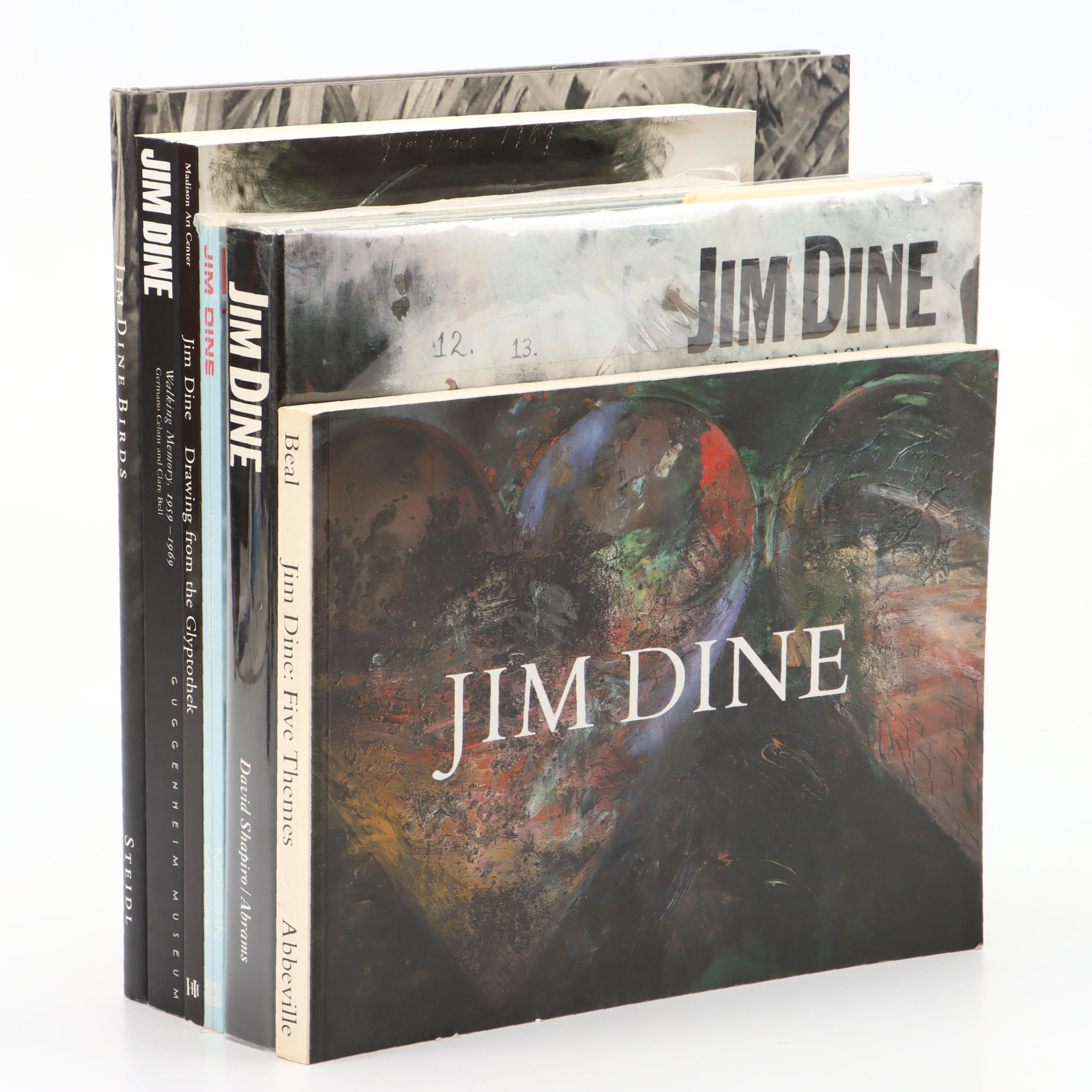 Artist Signed First Edition "Jim Dine: Five Themes" by Graham Beal and More