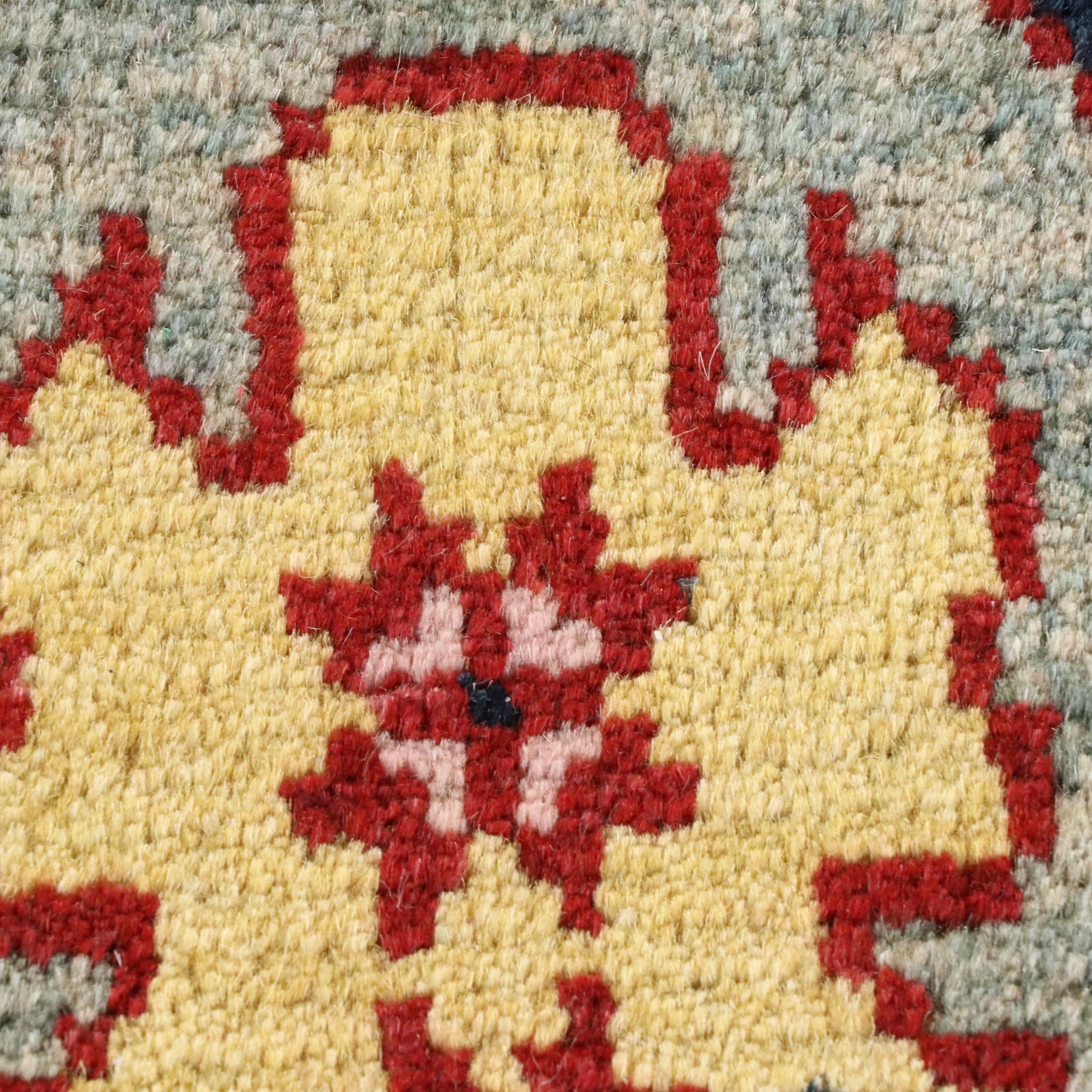 9' x 12'2 Hand-Knotted Turkish Oushak Room-Sized Rug