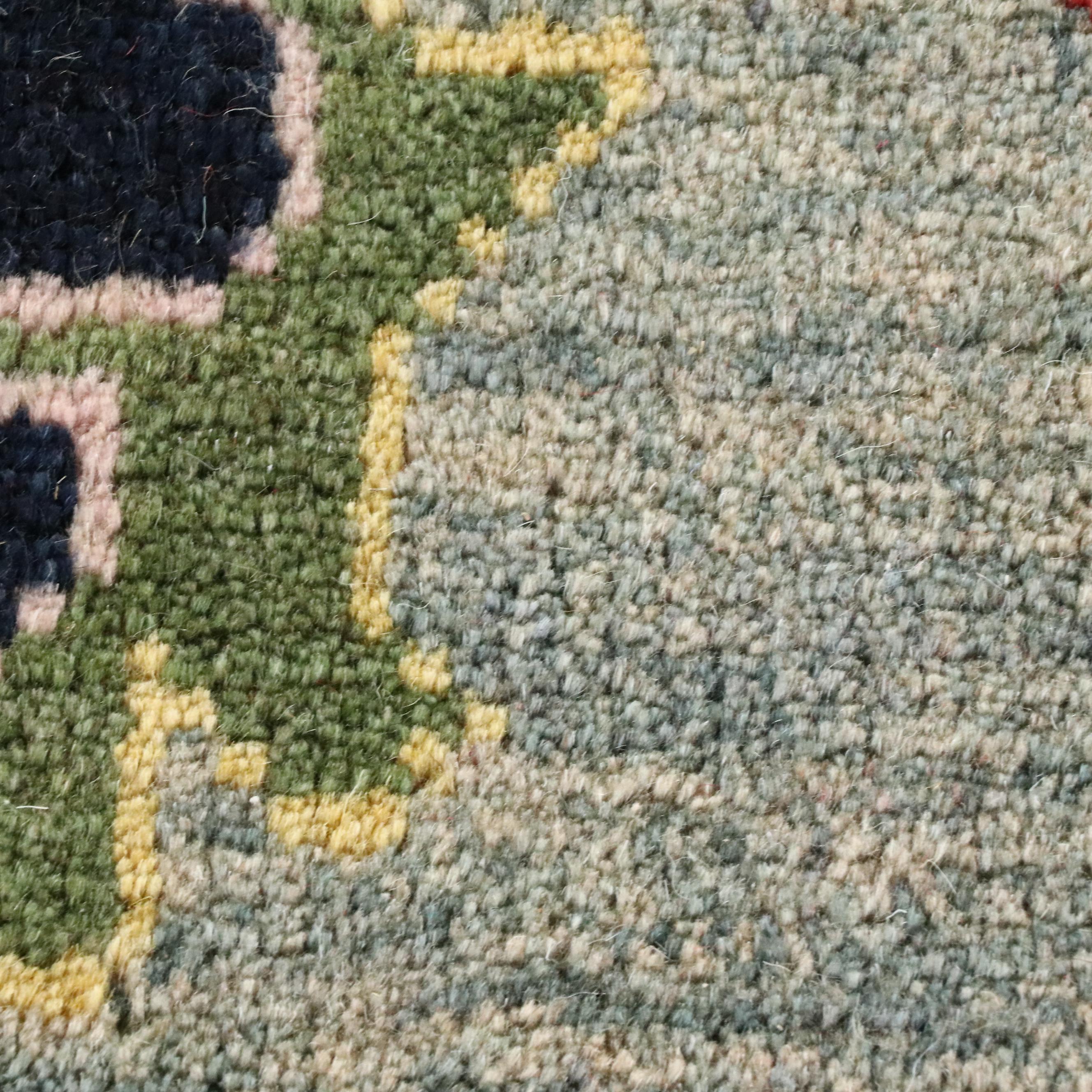 9' x 12'2 Hand-Knotted Turkish Oushak Room-Sized Rug