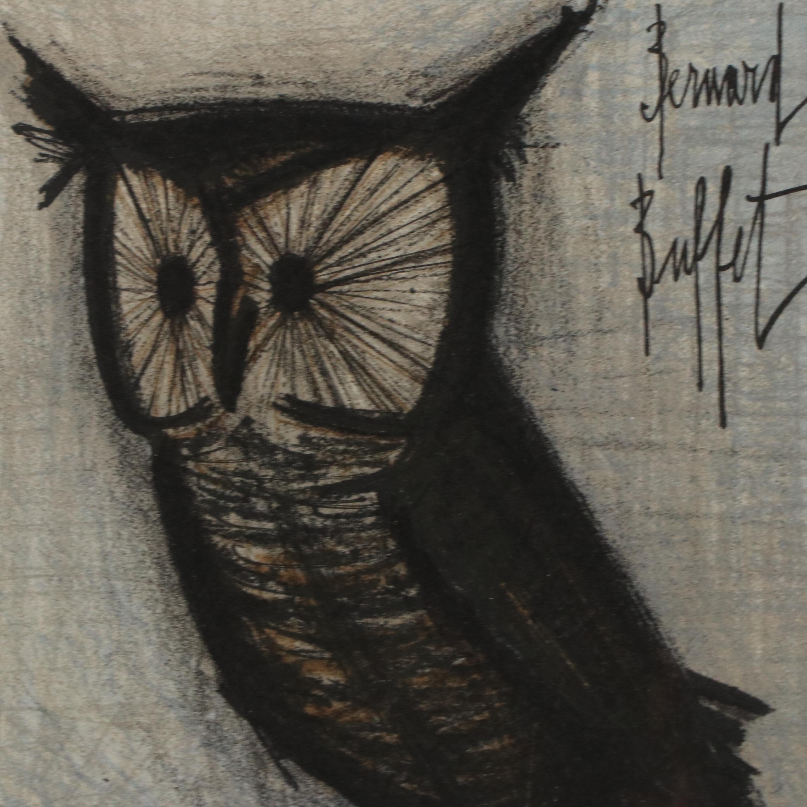 Lithograph After Bernard Buffet "Little Owl"
