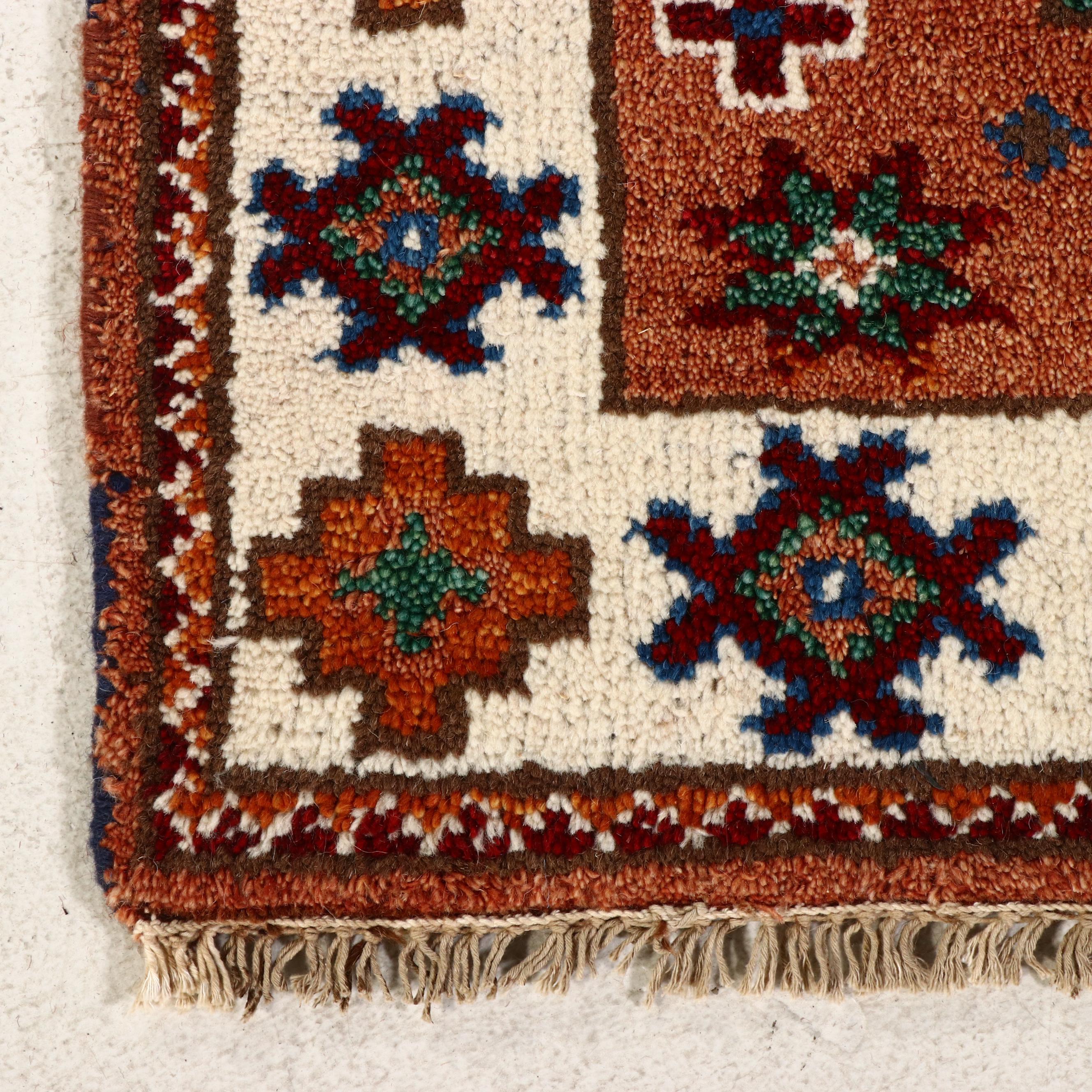 2'8 x 8'4 Hand-Knotted Afghan Kazak Carpet Runner