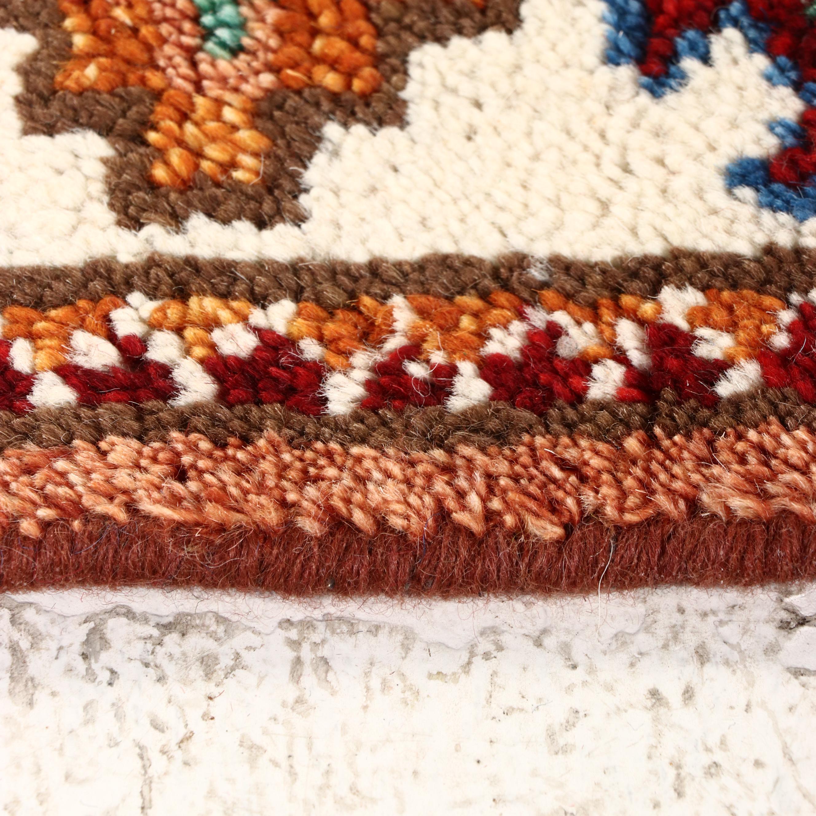 2'8 x 8'4 Hand-Knotted Afghan Kazak Carpet Runner