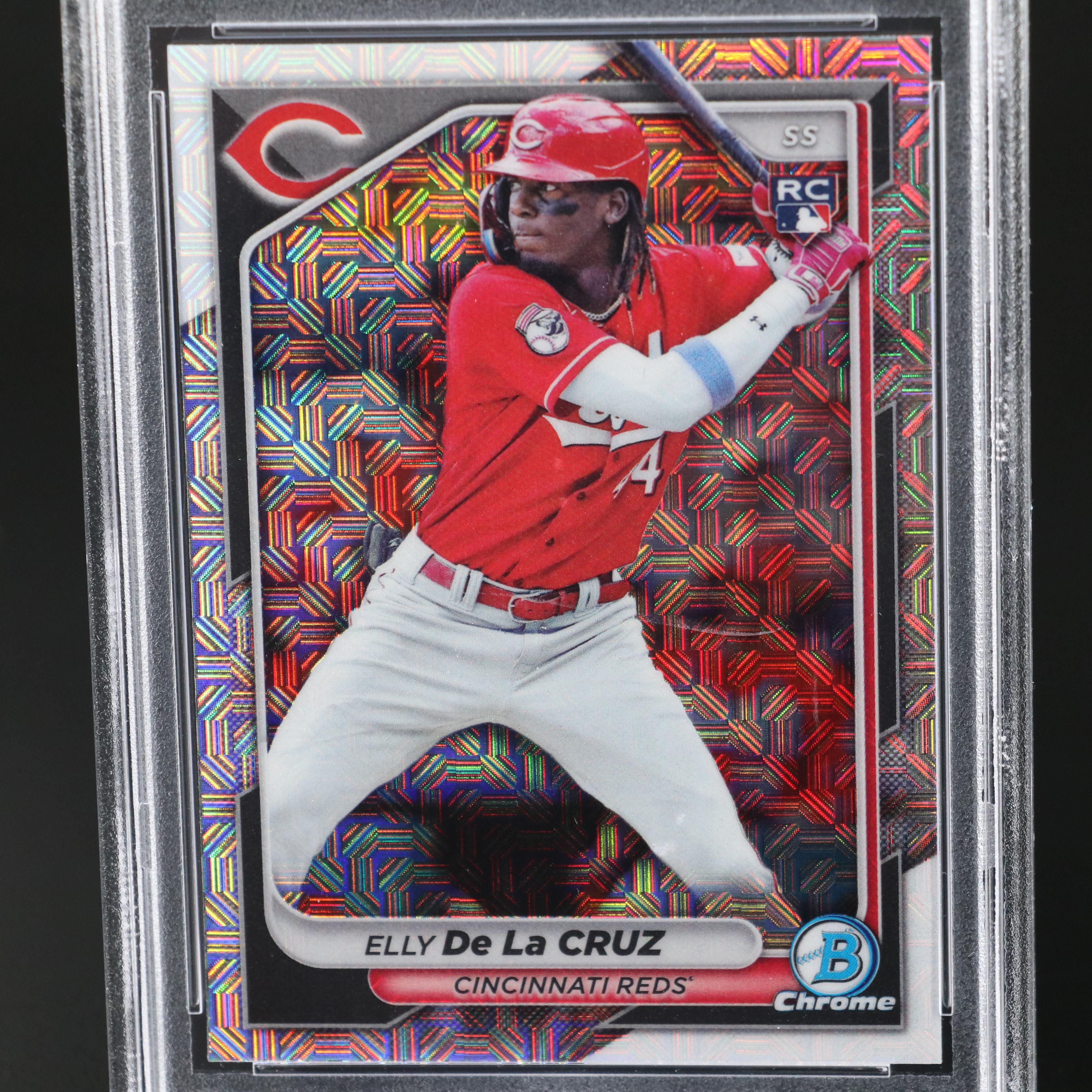 2024 Bowman Chrome Elly De La Cruz Mega Box Refractor Rookie Card Graded PSA 10