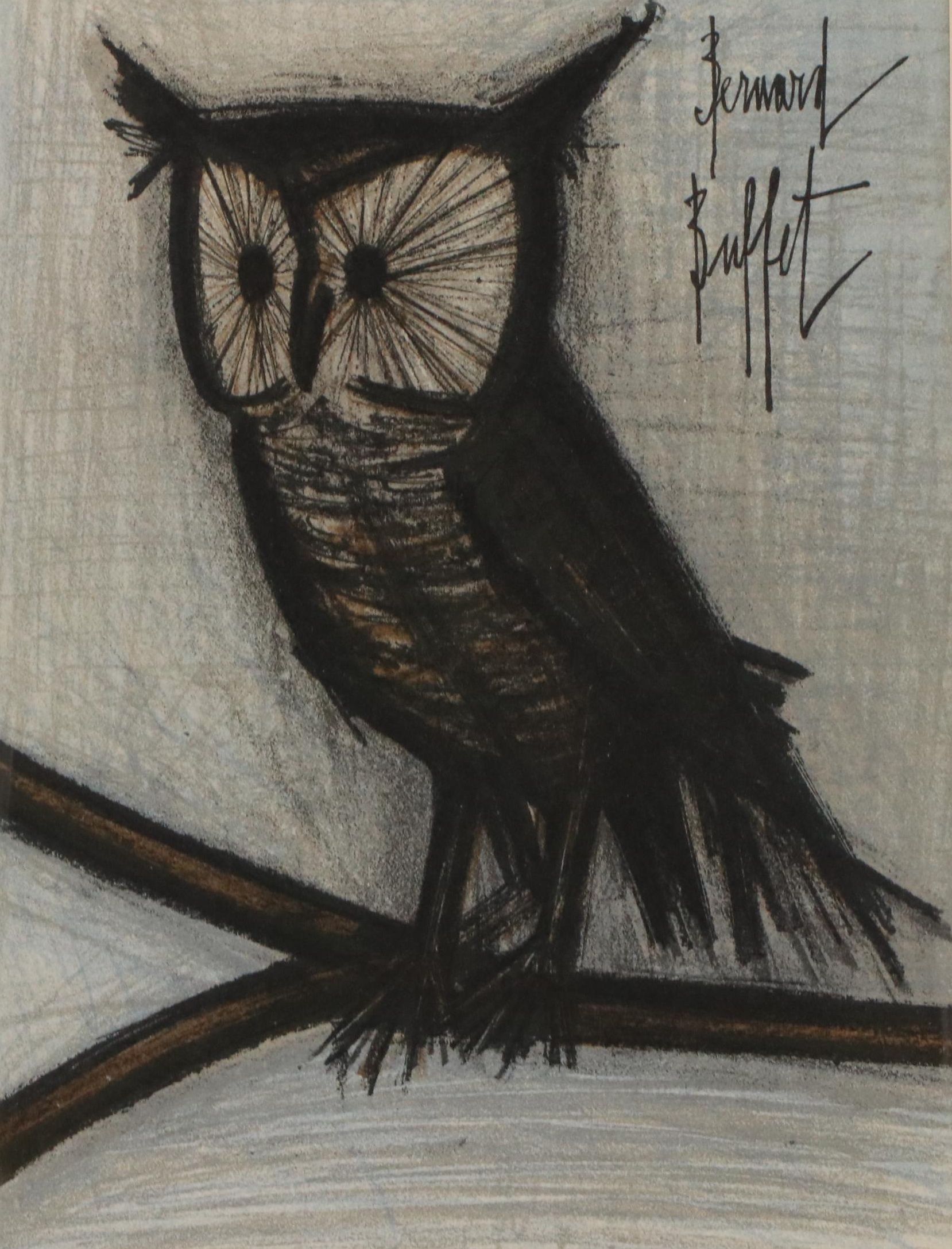 Lithograph After Bernard Buffet "Little Owl"