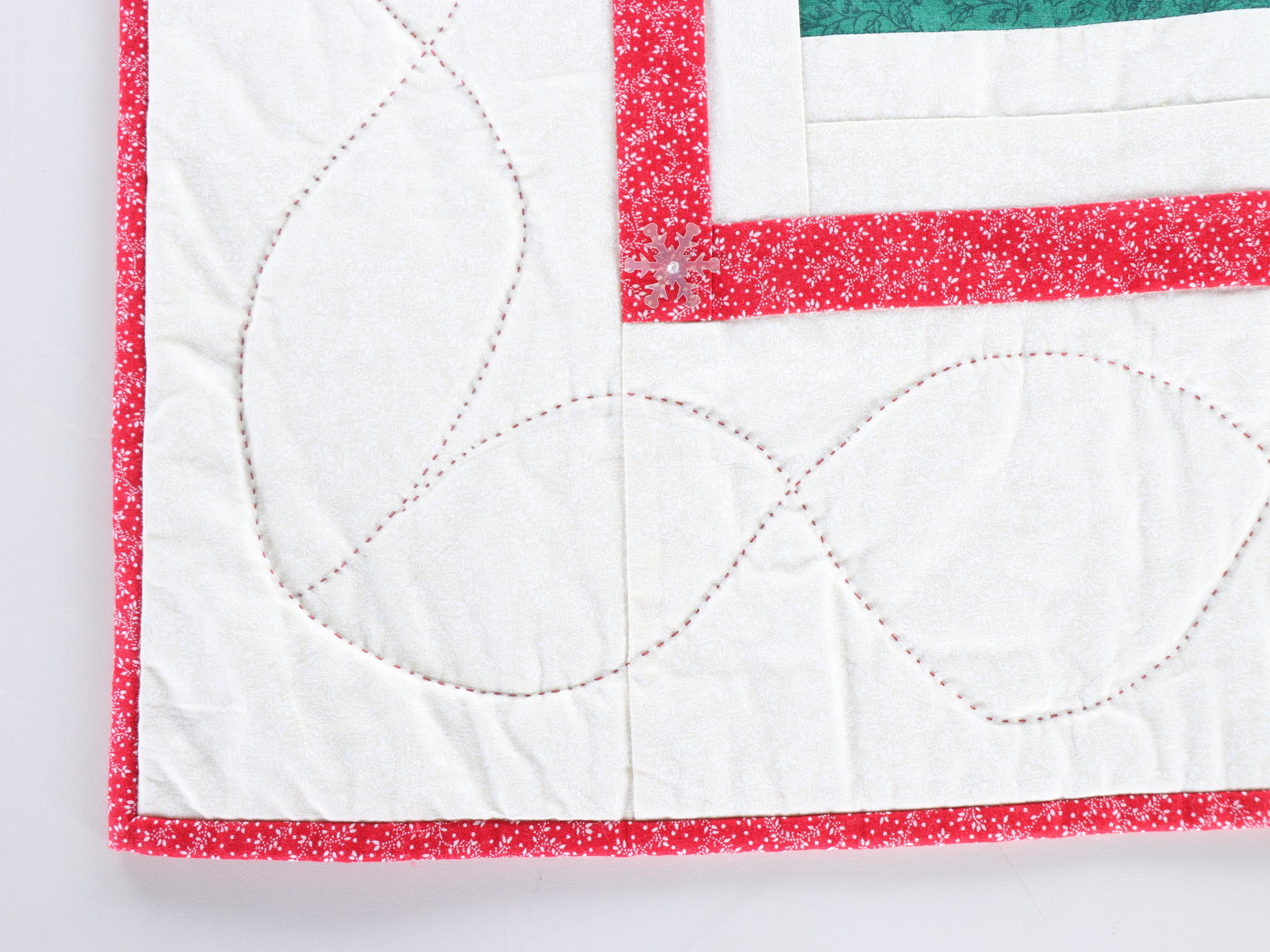 Cacilda Meier Artisan Hanging Quilt and Table Runner "Christmas Tree Quartet"